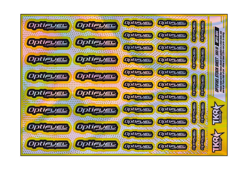 HOLOGRAPHIC OPTIFUEL A5 STOCK SHEET