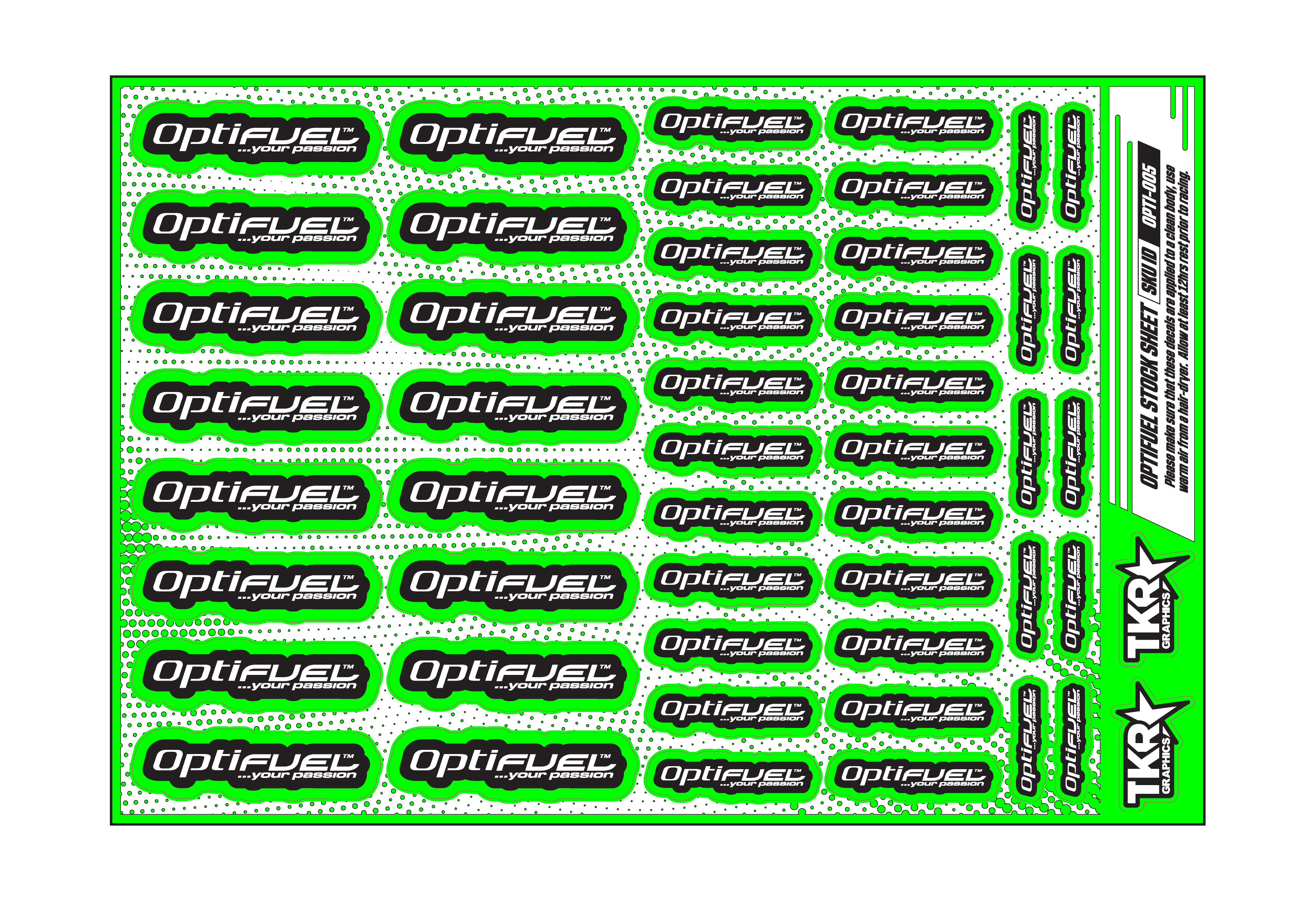 OPTIFUEL A5 STOCK SHEET