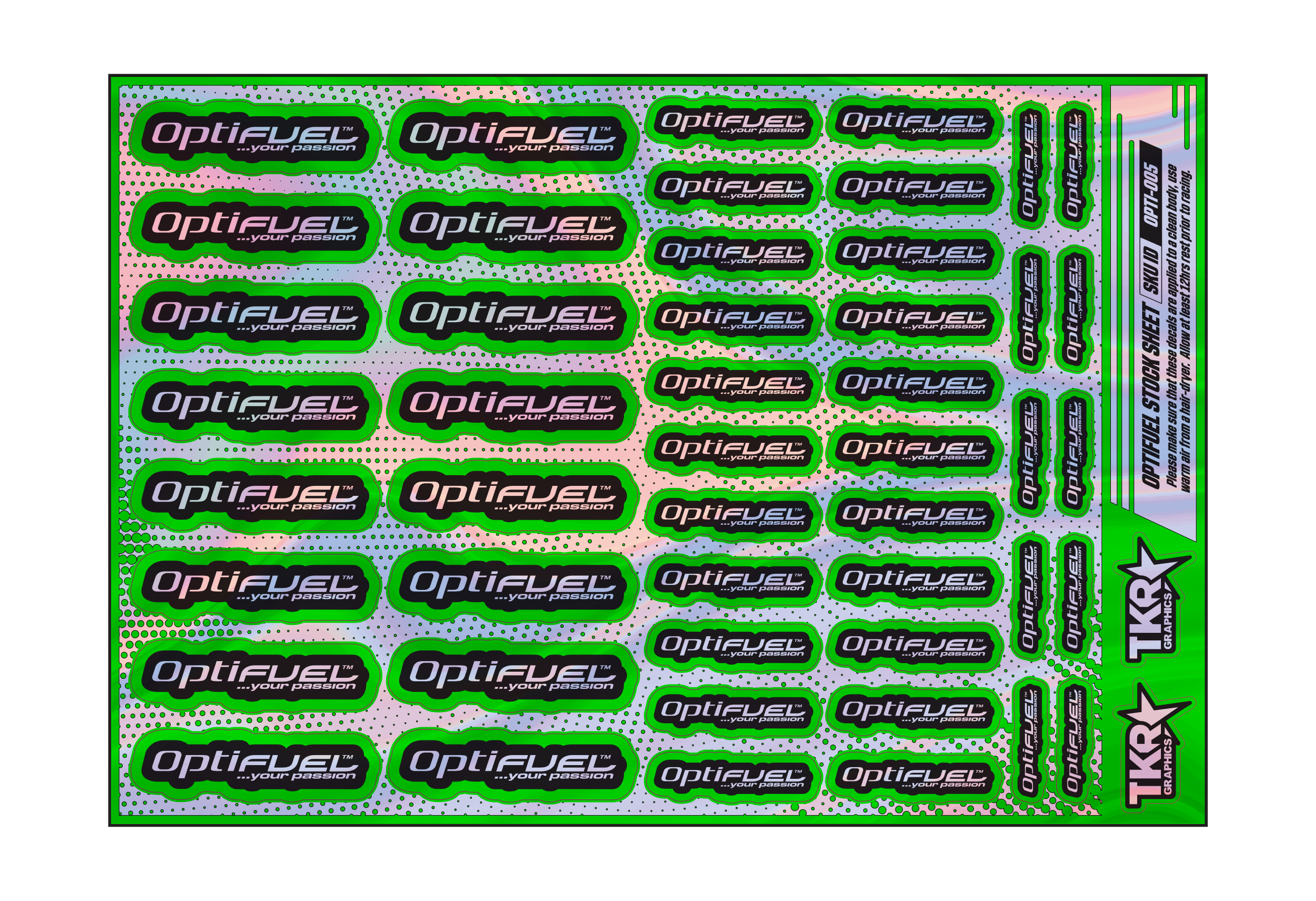 HOLOGRAPHIC OPTIFUEL A5 STOCK SHEET