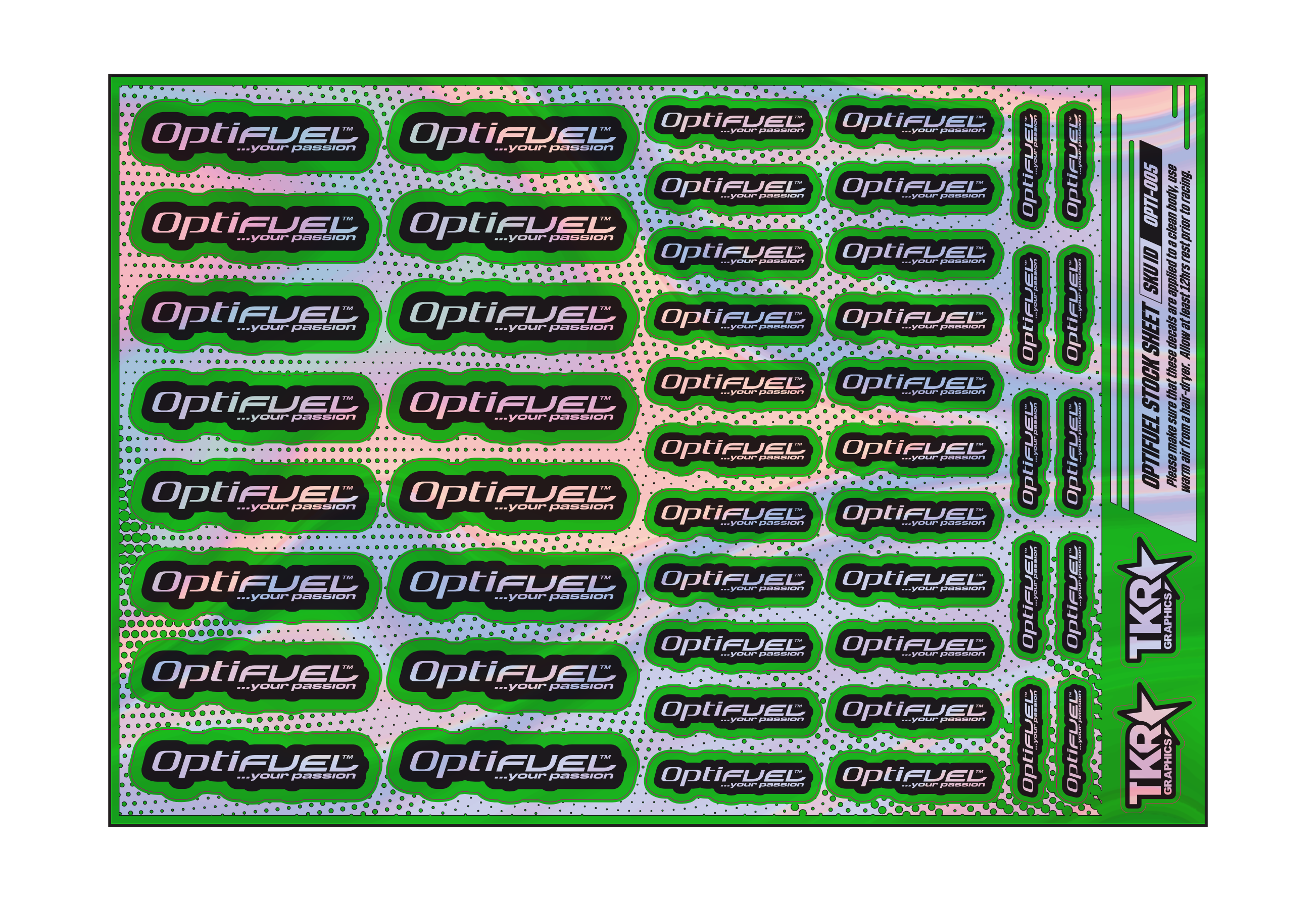 HOLOGRAPHIC OPTIFUEL A5 STOCK SHEET