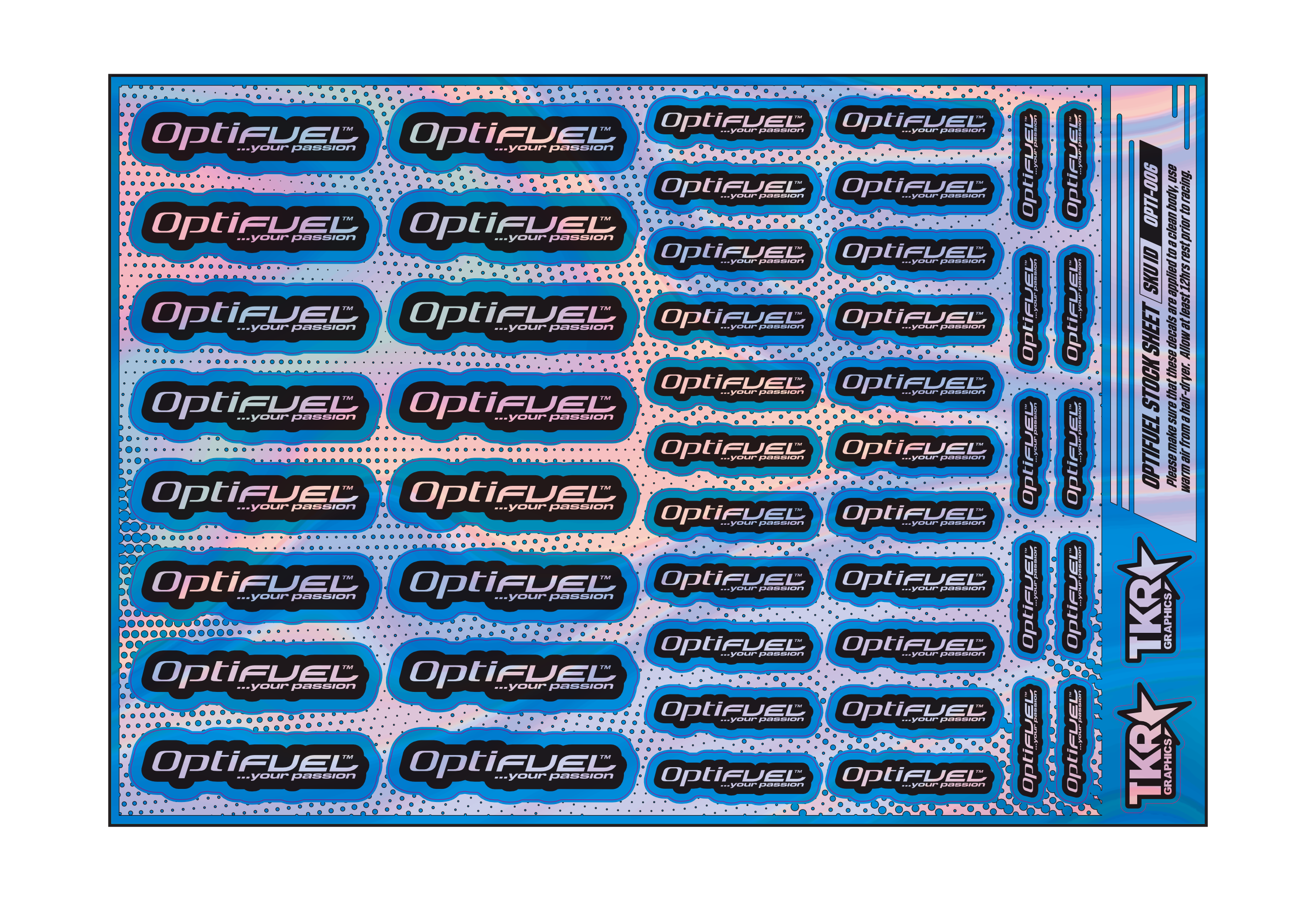HOLOGRAPHIC OPTIFUEL A5 STOCK SHEET