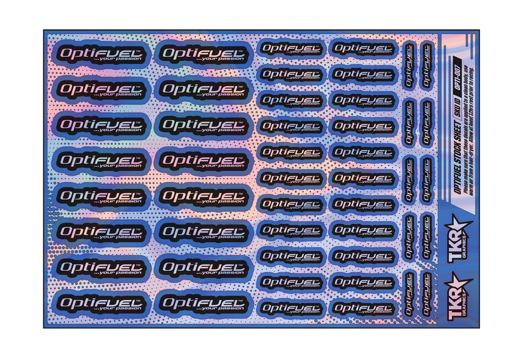 HOLOGRAPHIC OPTIFUEL A5 STOCK SHEET
