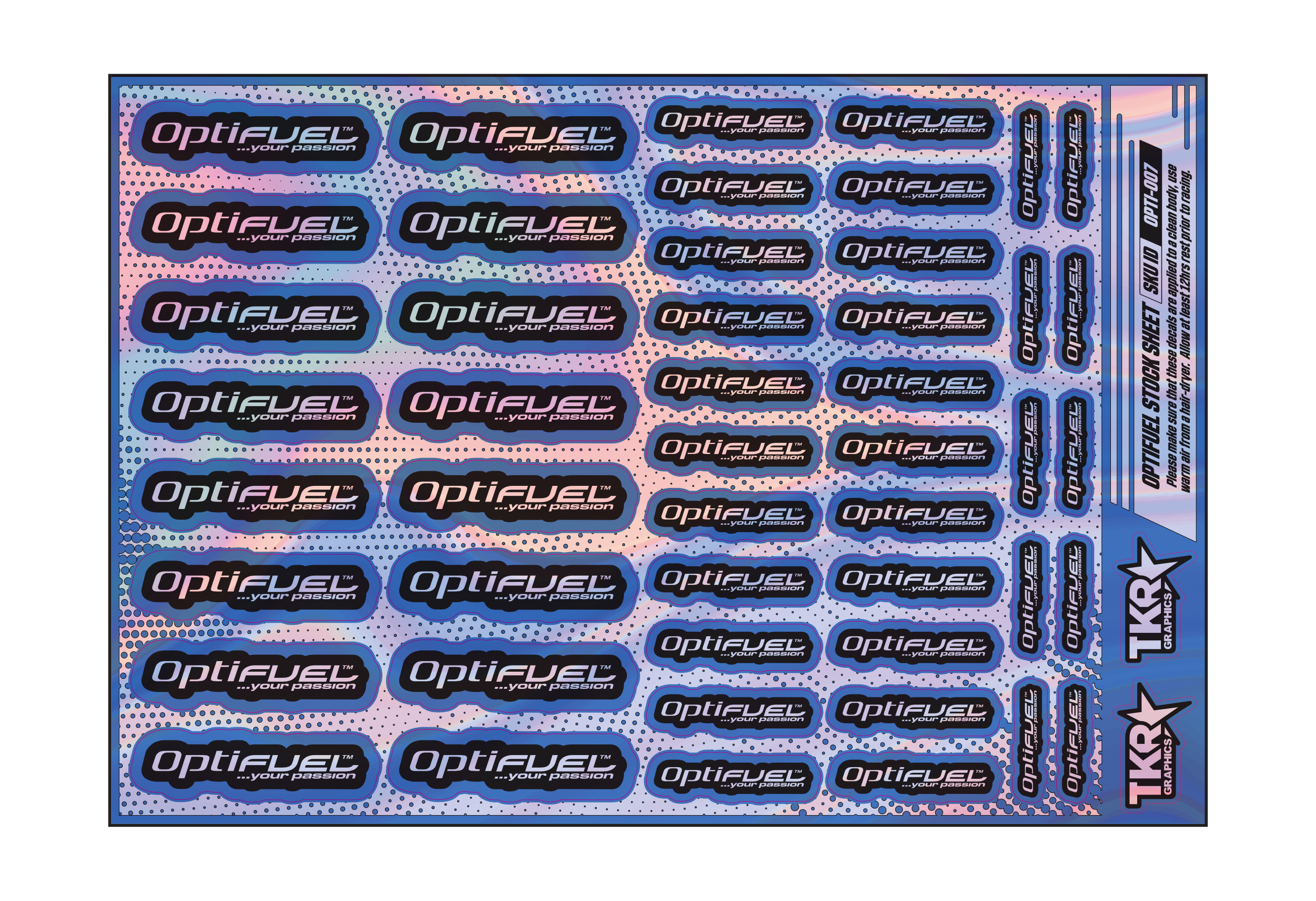HOLOGRAPHIC OPTIFUEL A5 STOCK SHEET