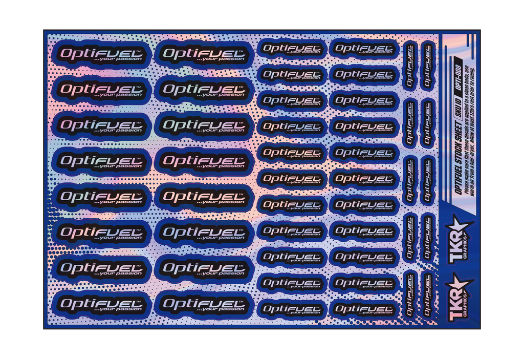 HOLOGRAPHIC OPTIFUEL A5 STOCK SHEET