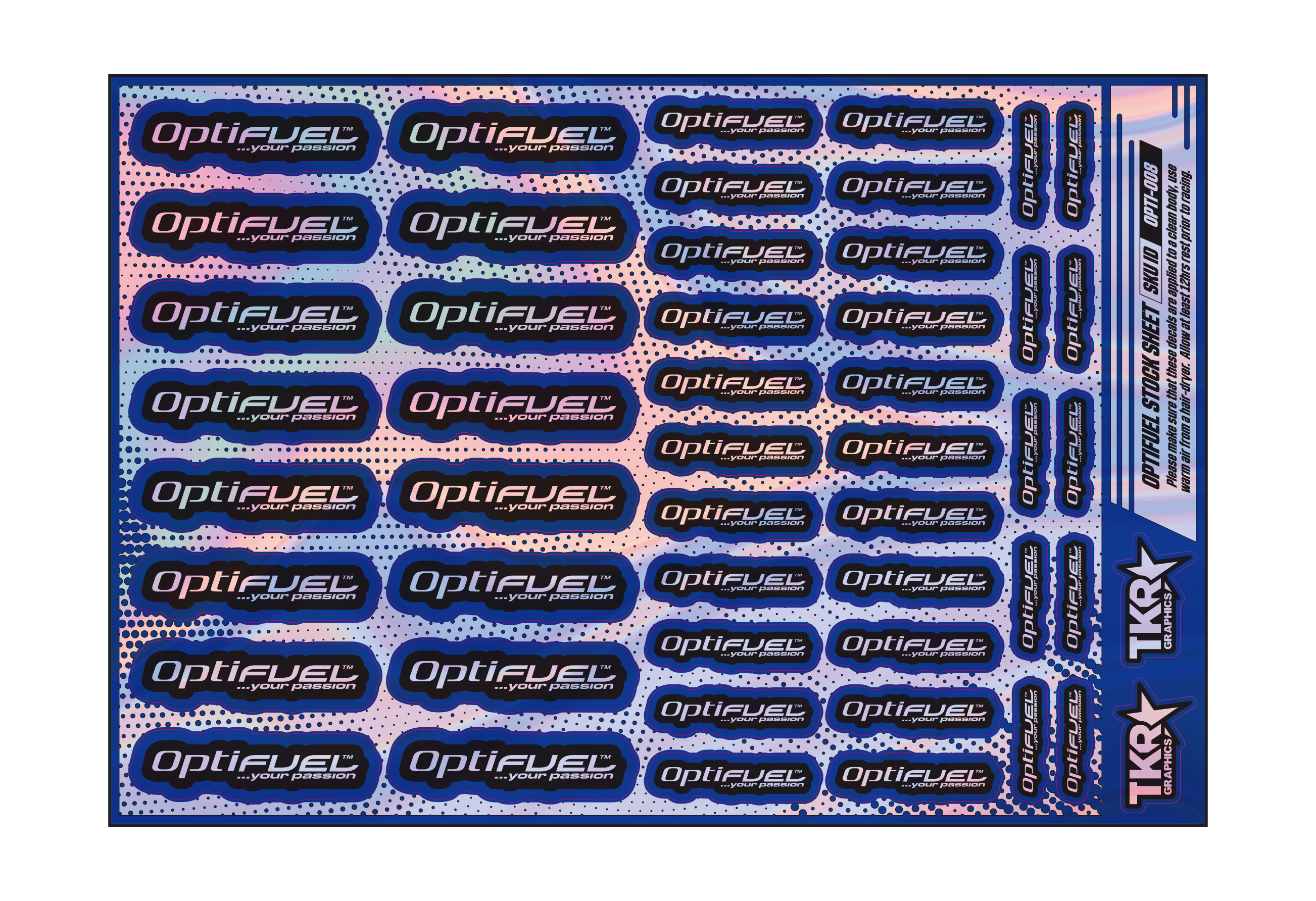 HOLOGRAPHIC OPTIFUEL A5 STOCK SHEET