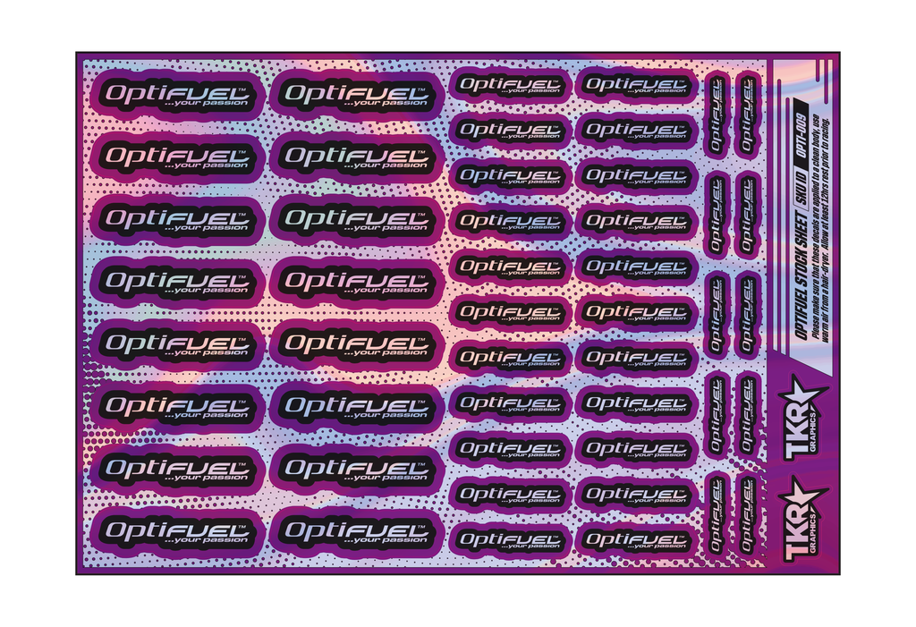 HOLOGRAPHIC OPTIFUEL A5 STOCK SHEET