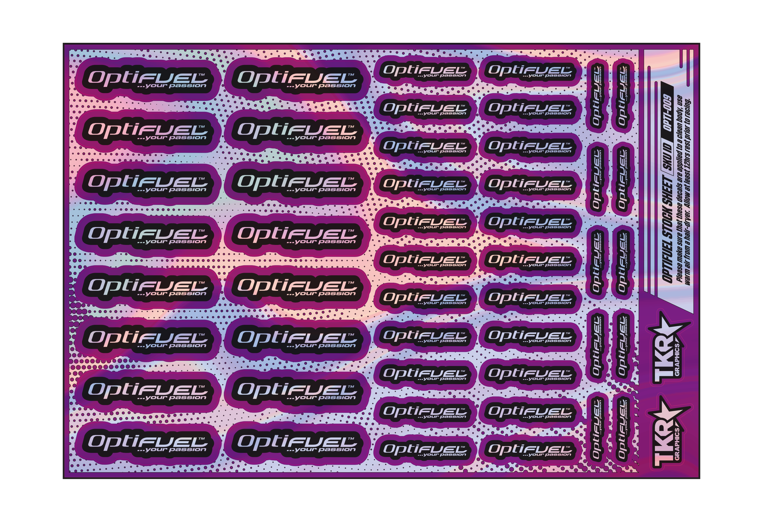 HOLOGRAPHIC OPTIFUEL A5 STOCK SHEET