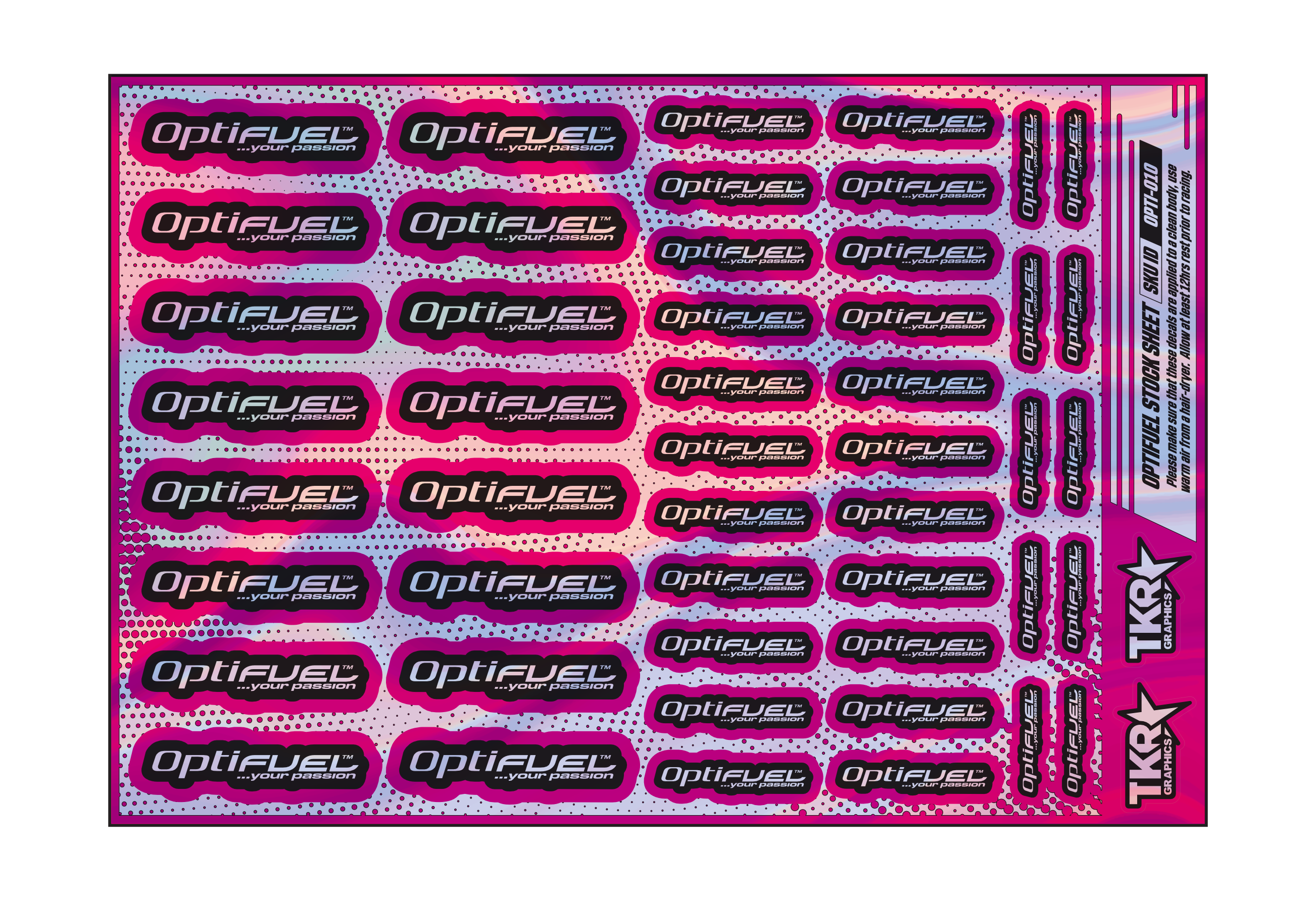 HOLOGRAPHIC OPTIFUEL A5 STOCK SHEET