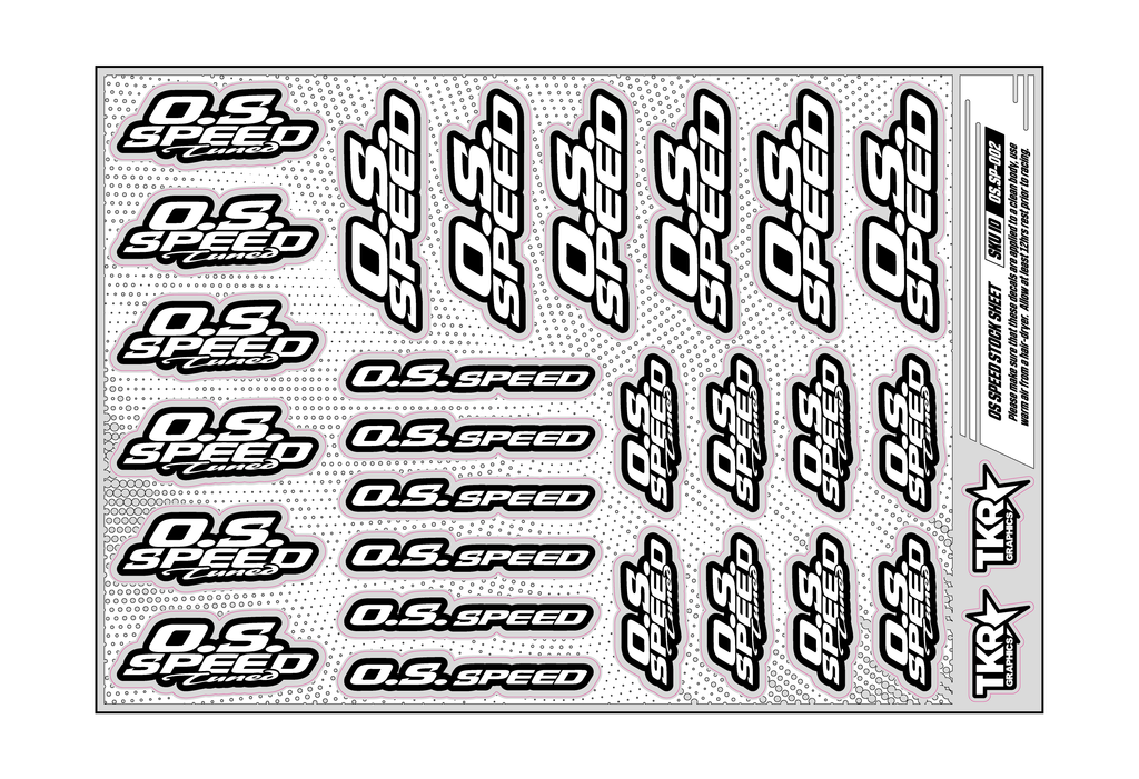 OS SPEED A5 STOCK SHEET