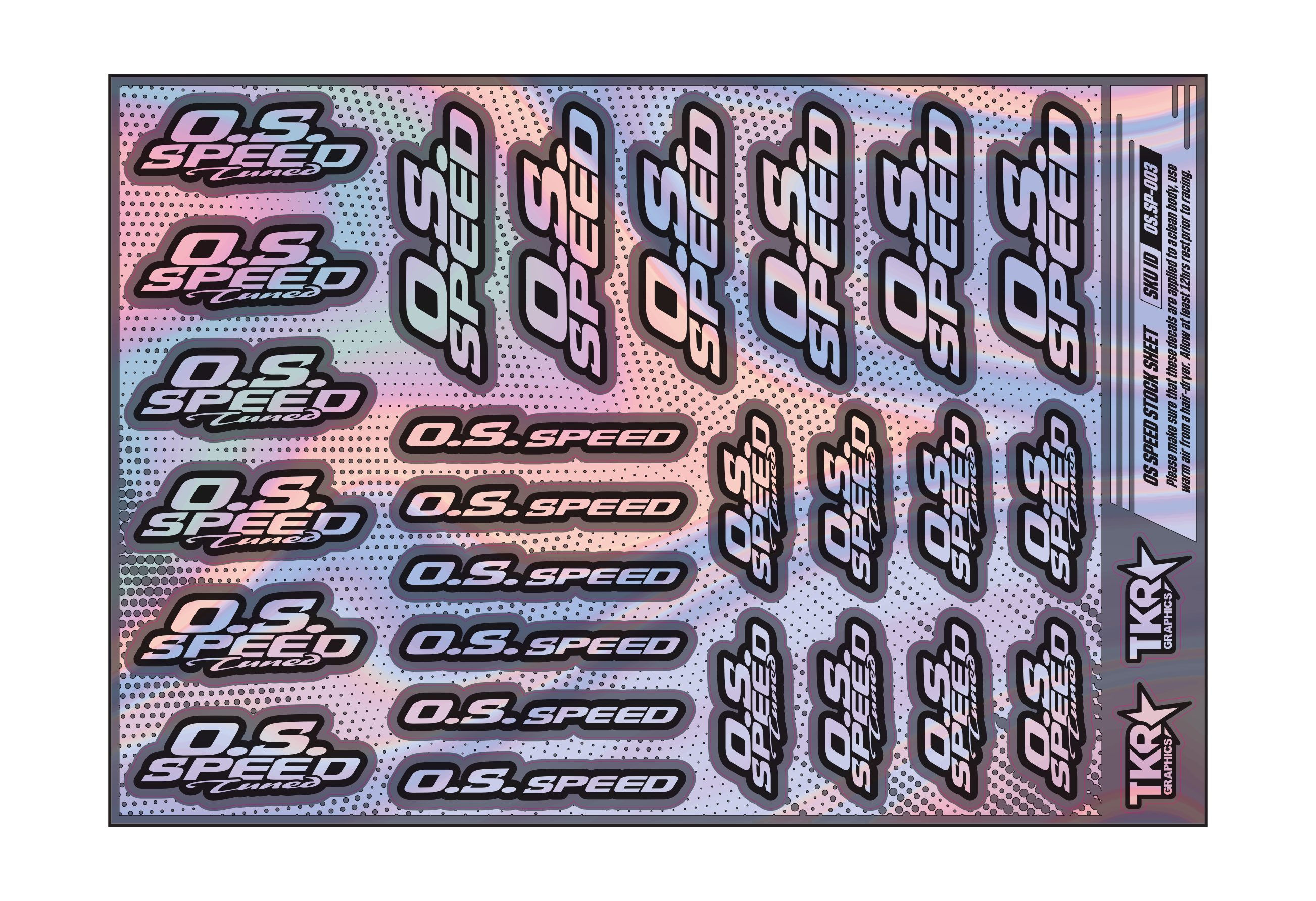 HOLOGRAPHIC OS SPEED A5 STOCK SHEET