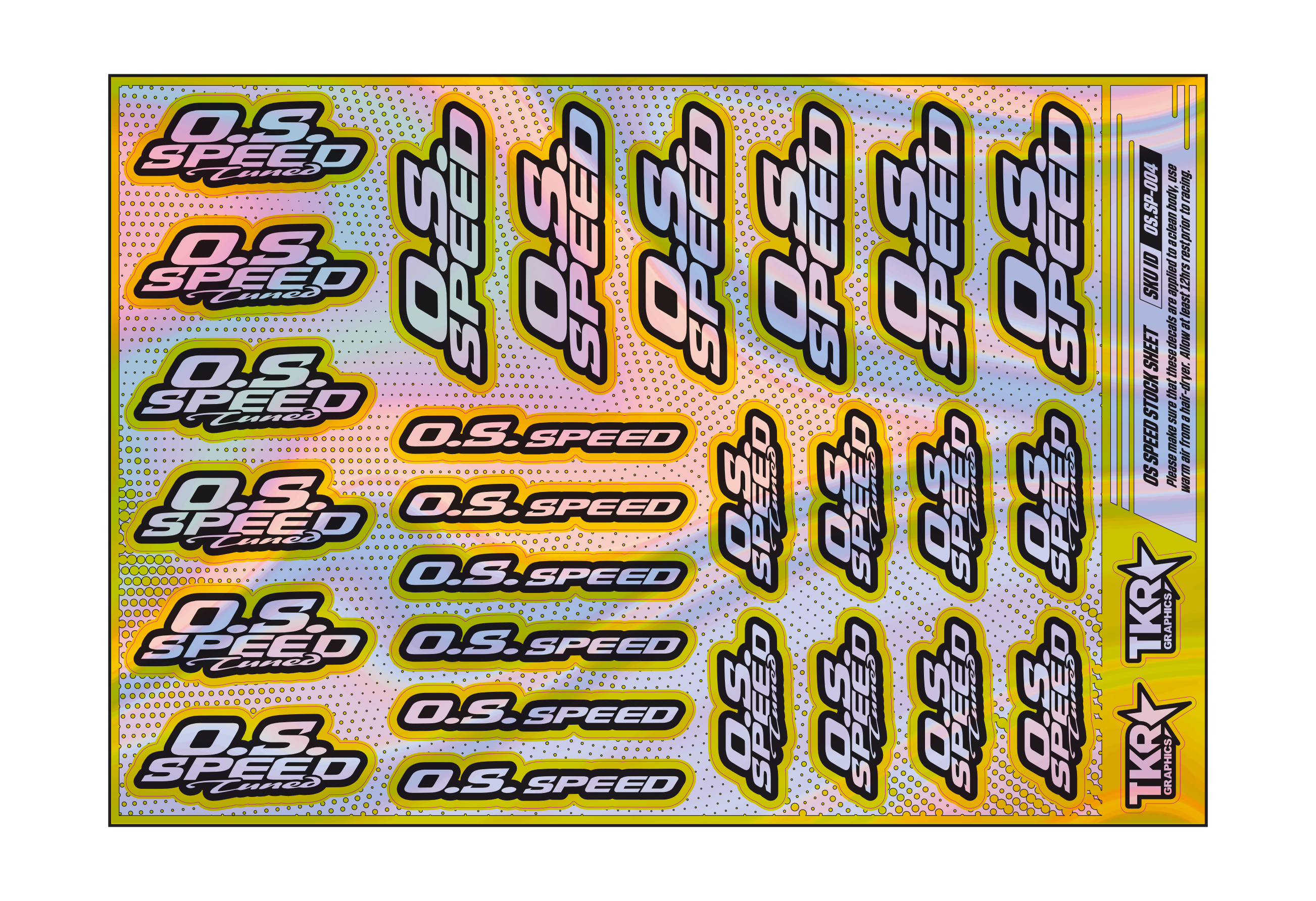 HOLOGRAPHIC OS SPEED A5 STOCK SHEET