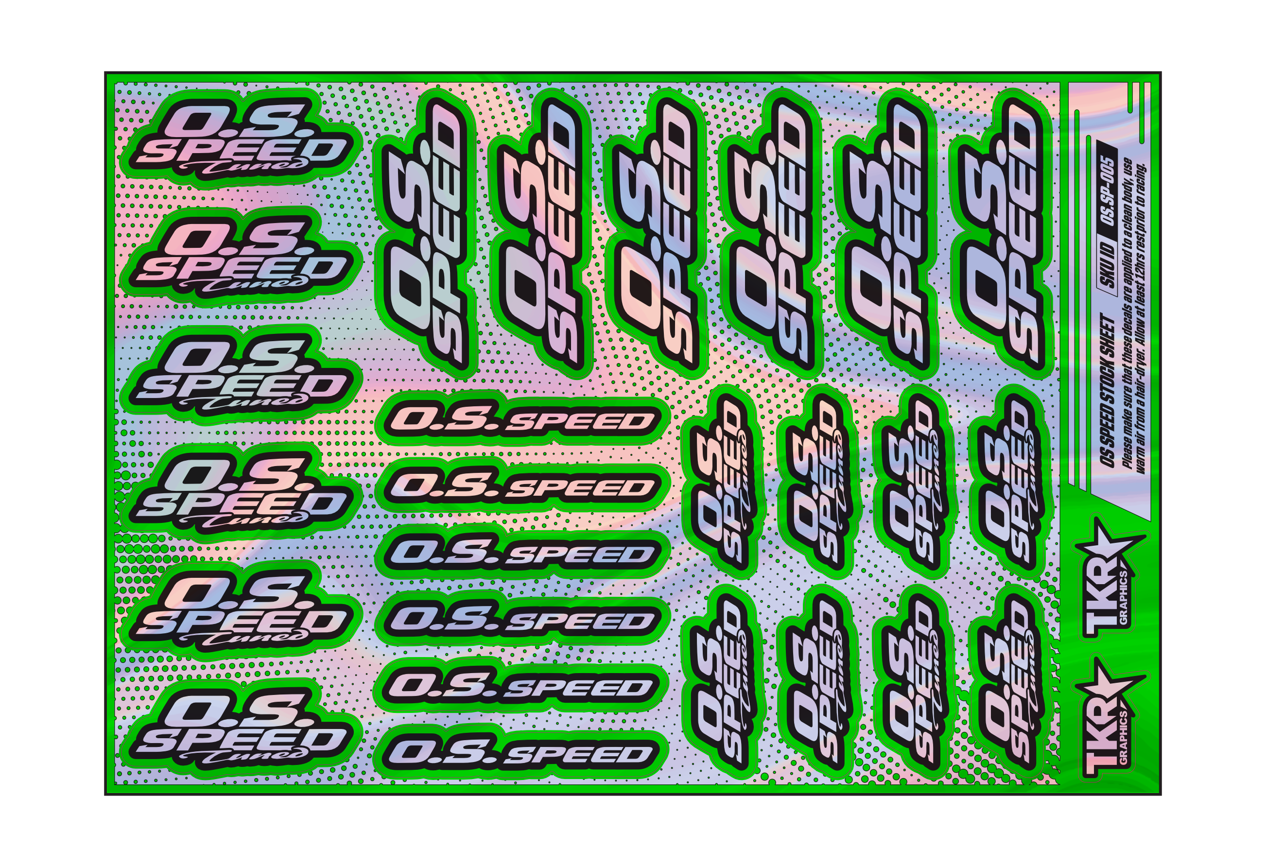 HOLOGRAPHIC OS SPEED A5 STOCK SHEET