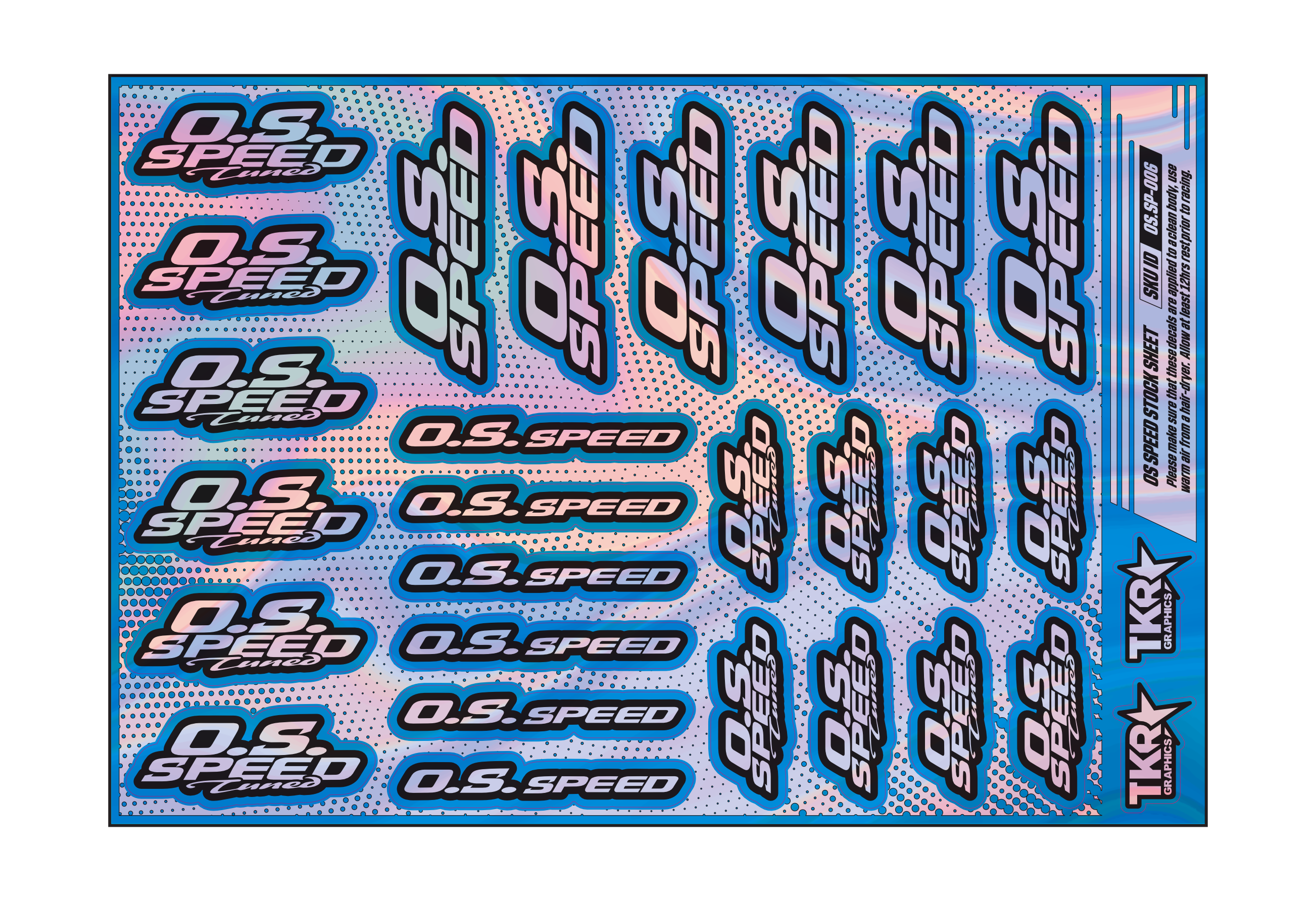 HOLOGRAPHIC OS SPEED A5 STOCK SHEET
