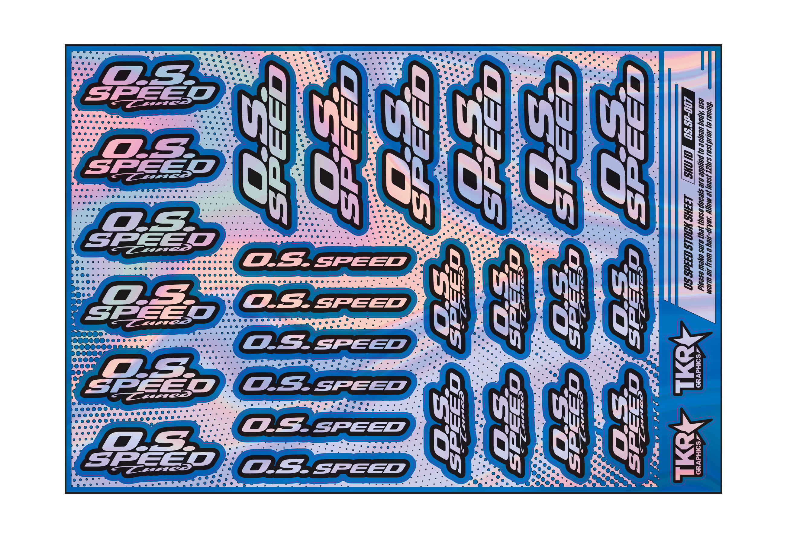 HOLOGRAPHIC OS SPEED A5 STOCK SHEET