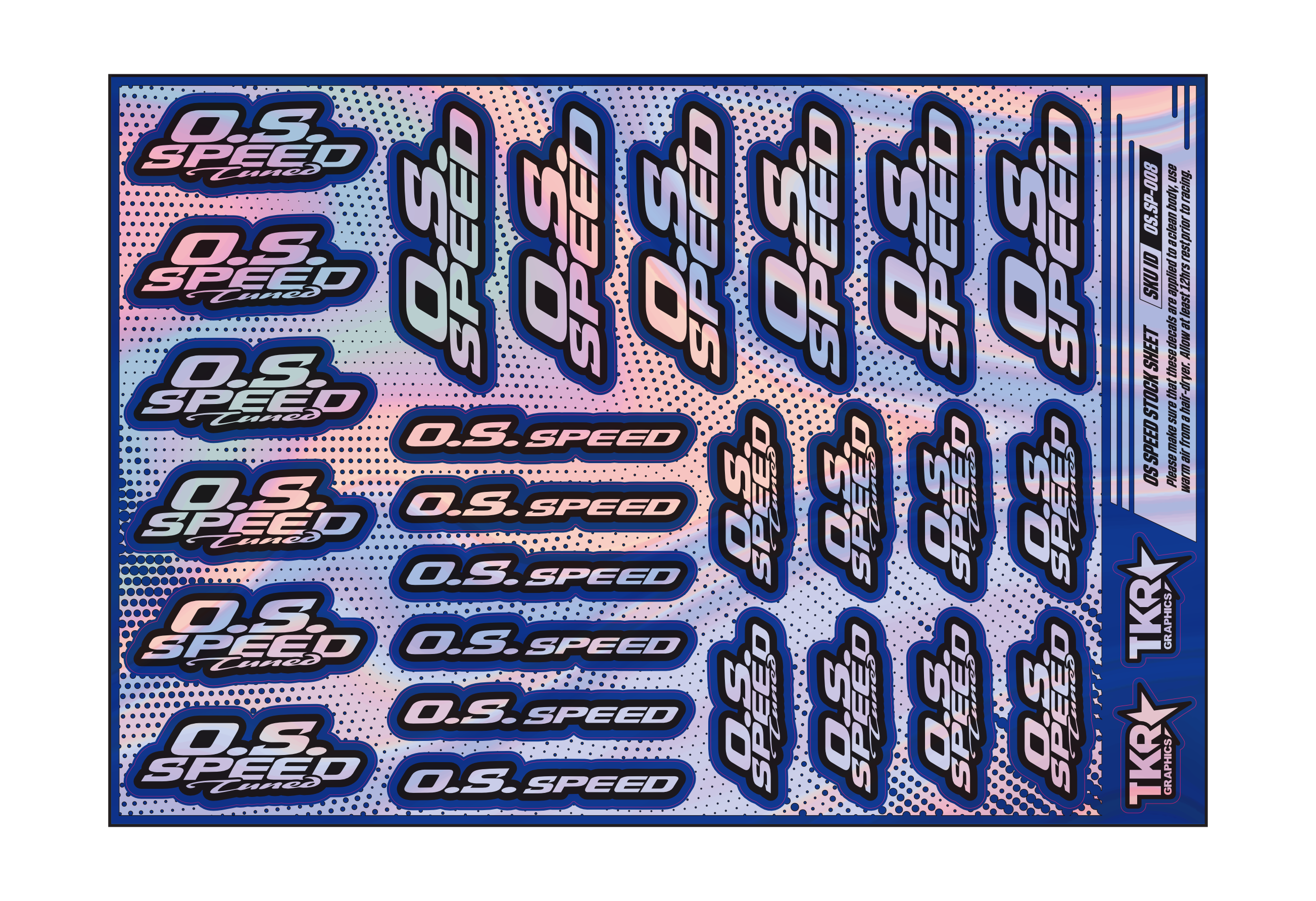 HOLOGRAPHIC OS SPEED A5 STOCK SHEET