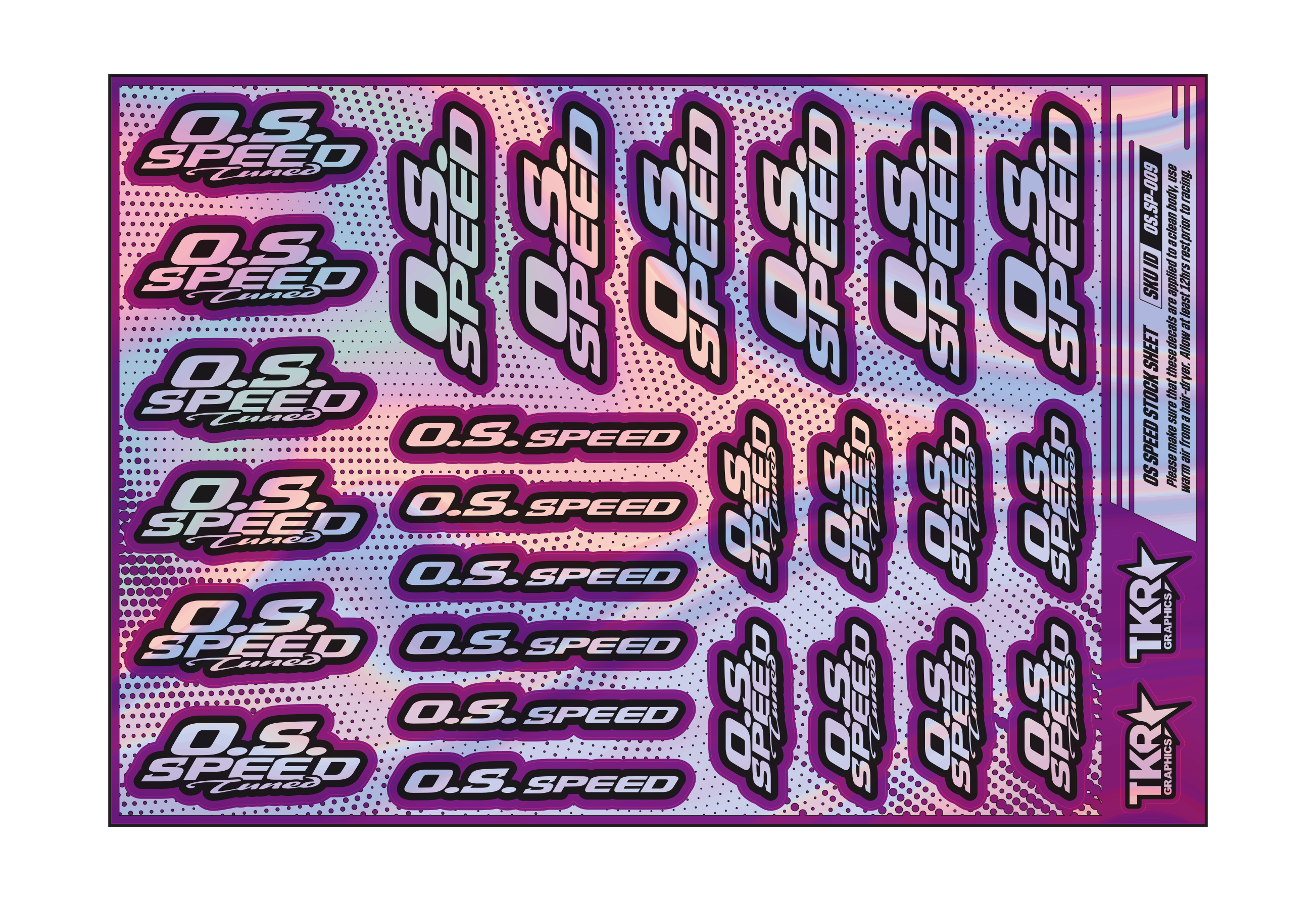 HOLOGRAPHIC OS SPEED A5 STOCK SHEET