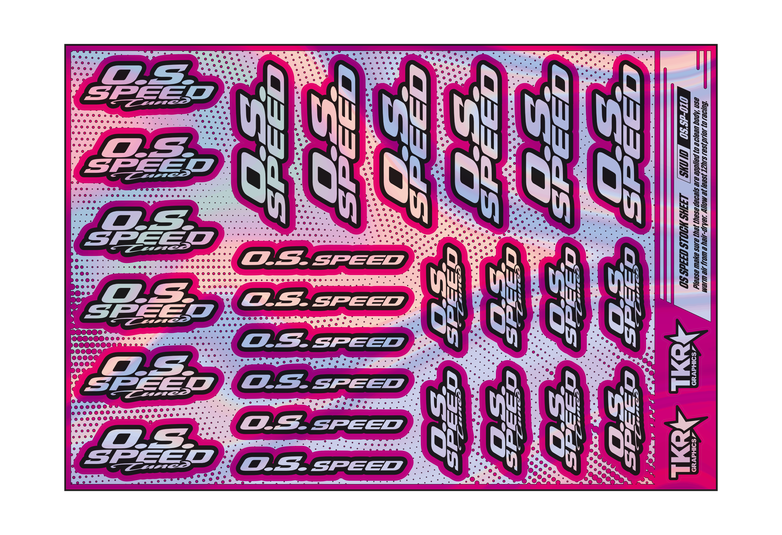 HOLOGRAPHIC OS SPEED A5 STOCK SHEET