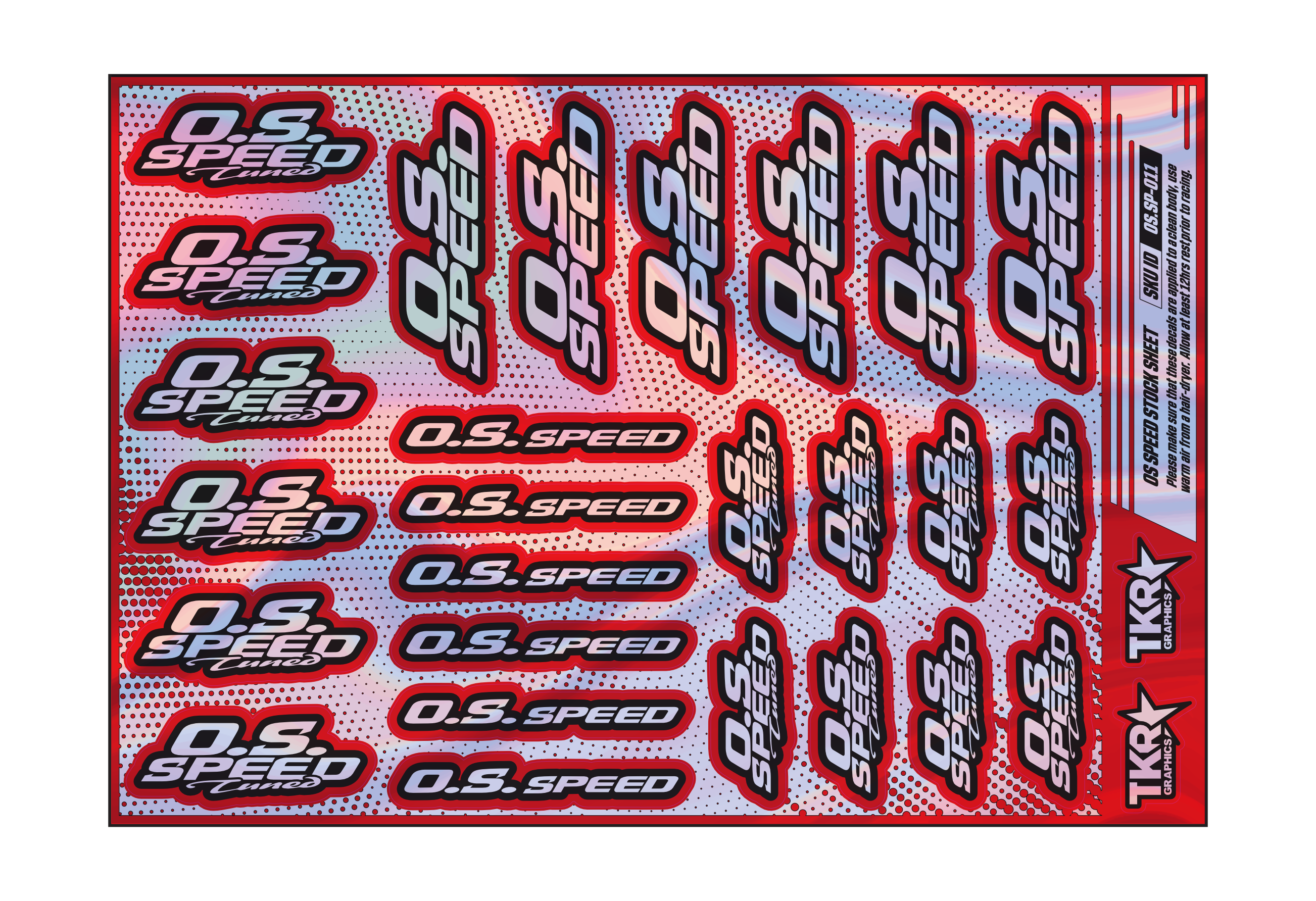 HOLOGRAPHIC OS SPEED A5 STOCK SHEET