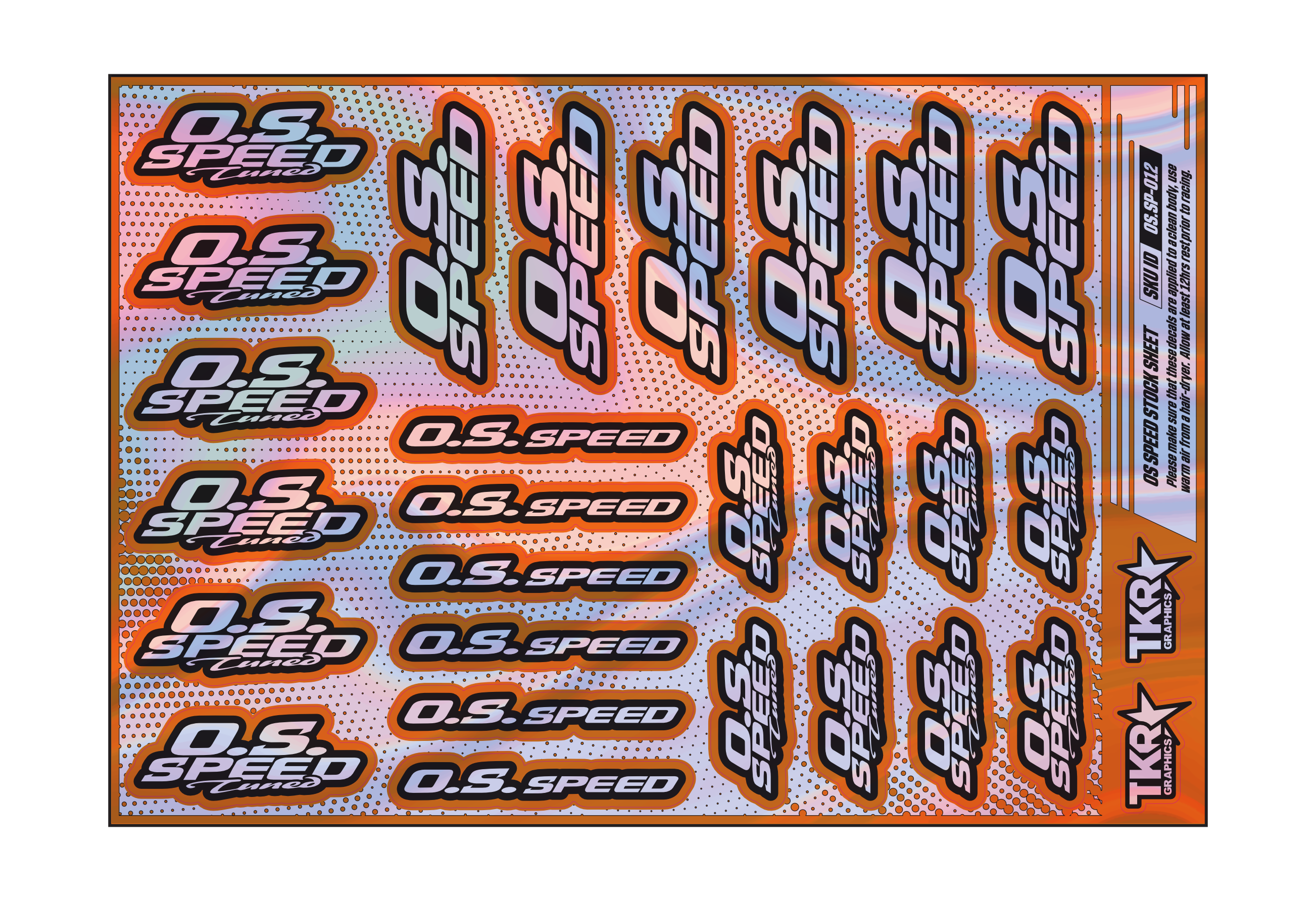 HOLOGRAPHIC OS SPEED A5 STOCK SHEET