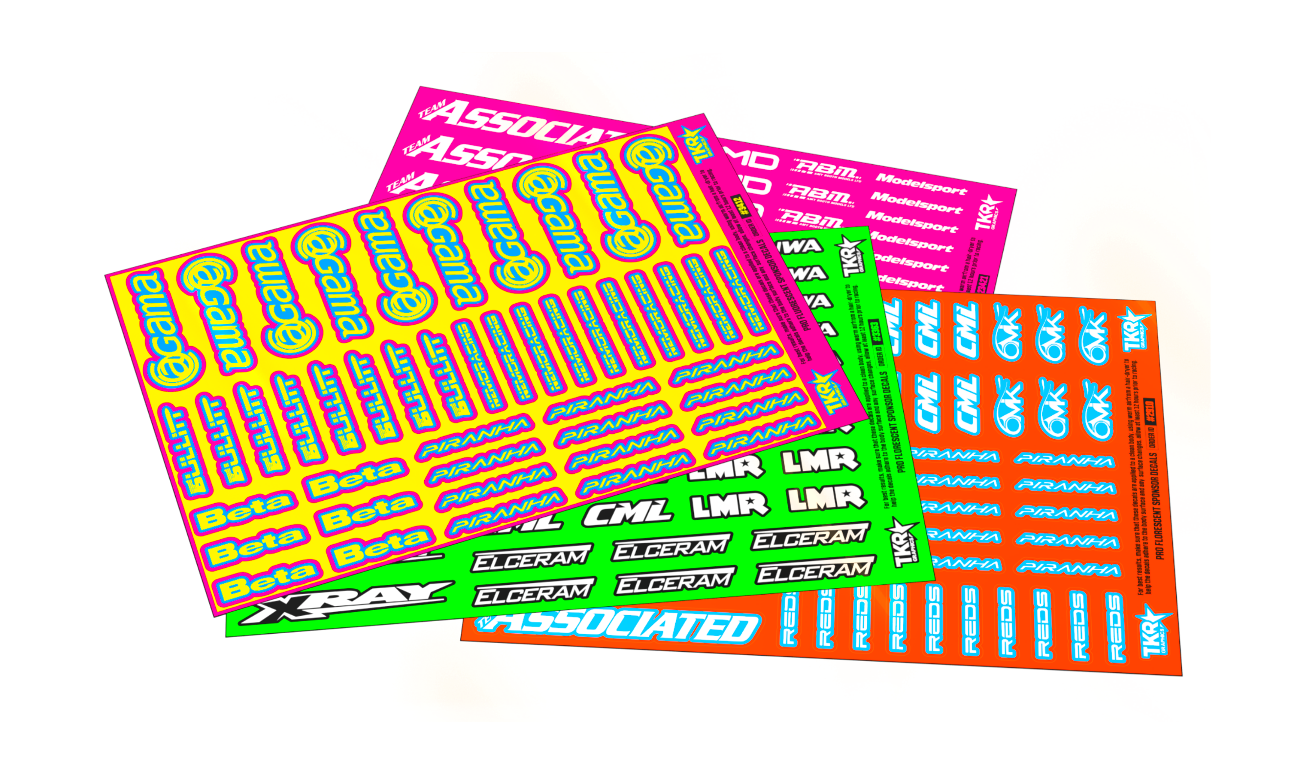 PRO FLUORESCENT SPONSOR DECALS