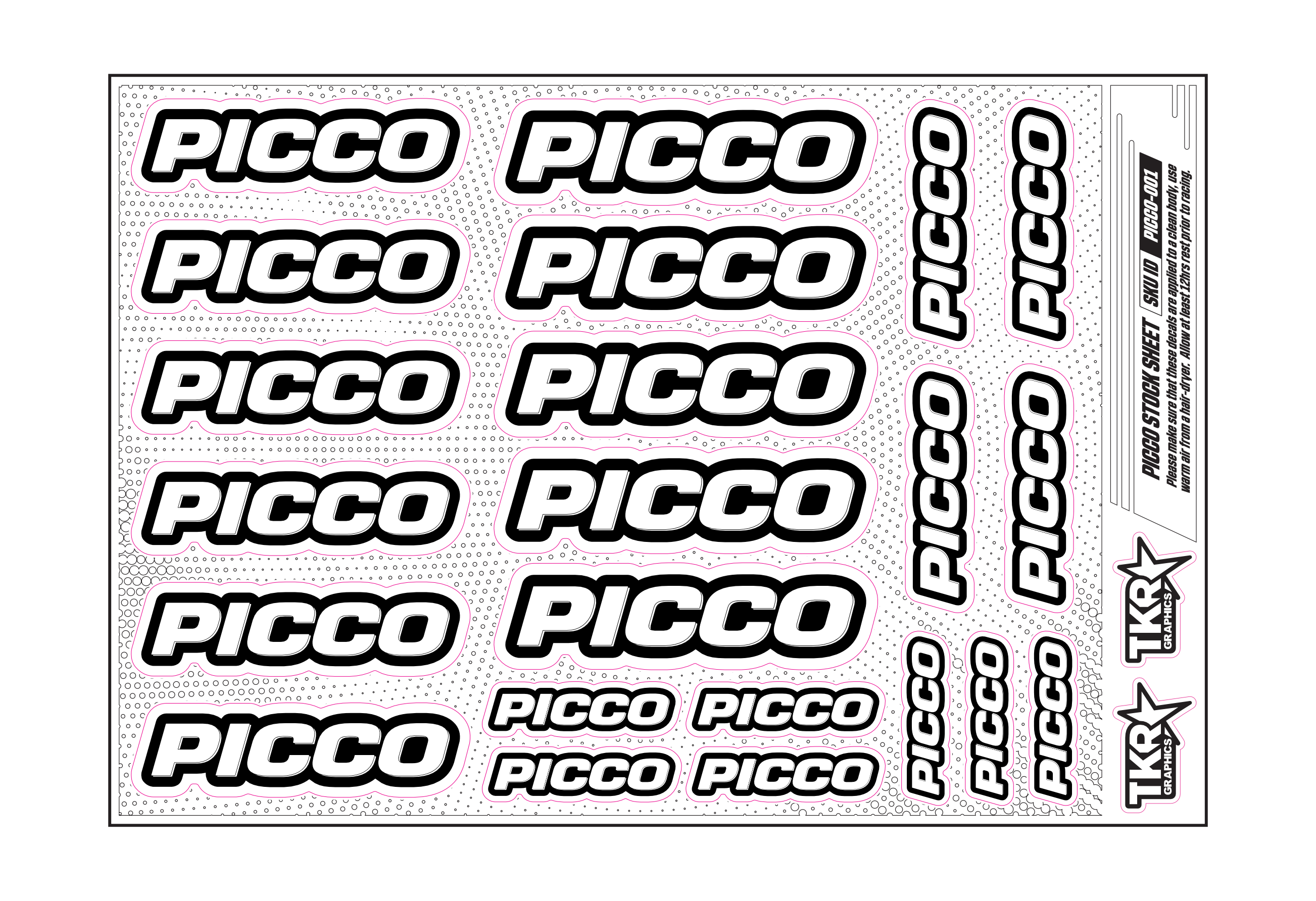 PICCO A5 STOCK SHEET