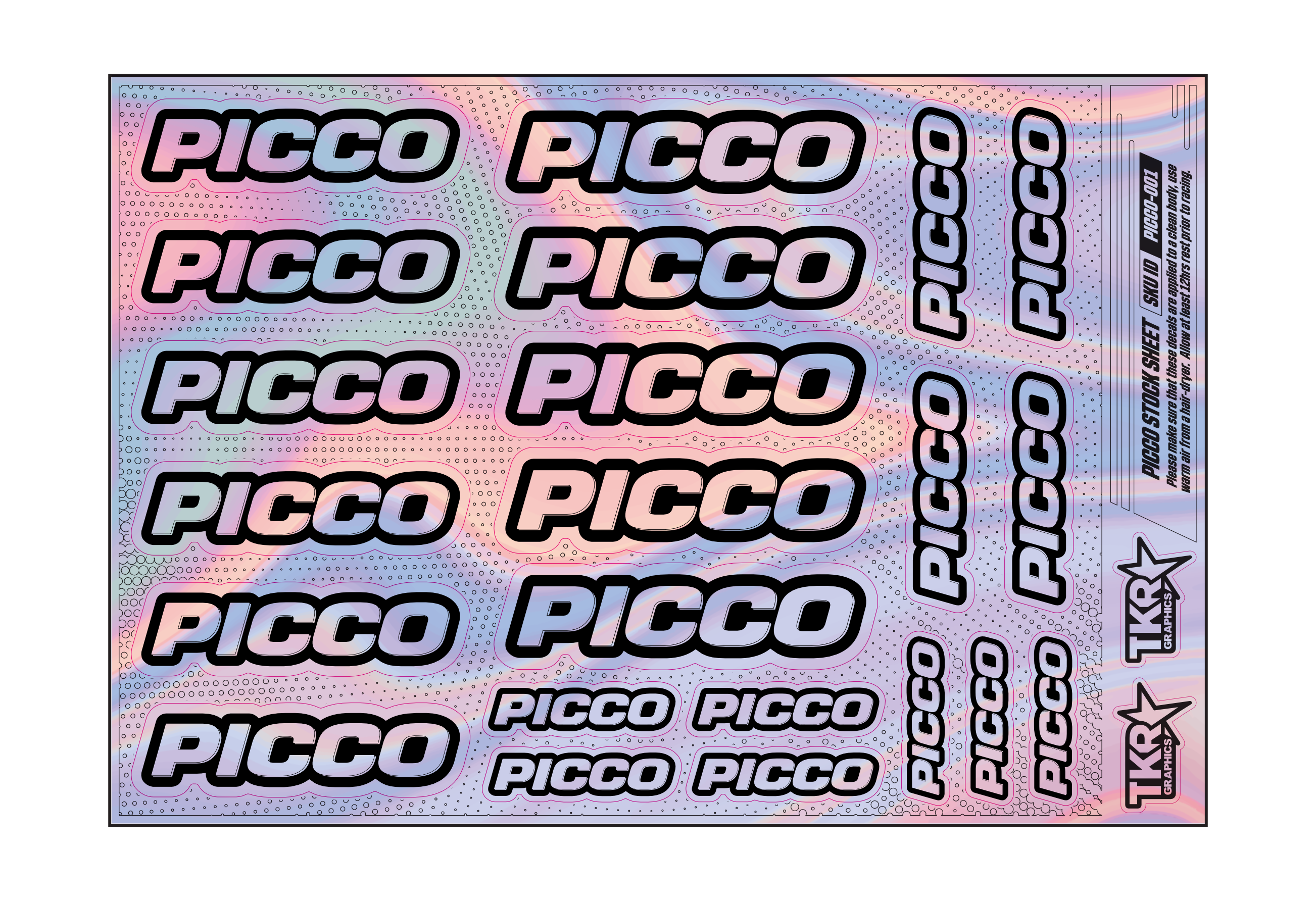 HOLOGRAPHIC PICCO A5 STOCK SHEET