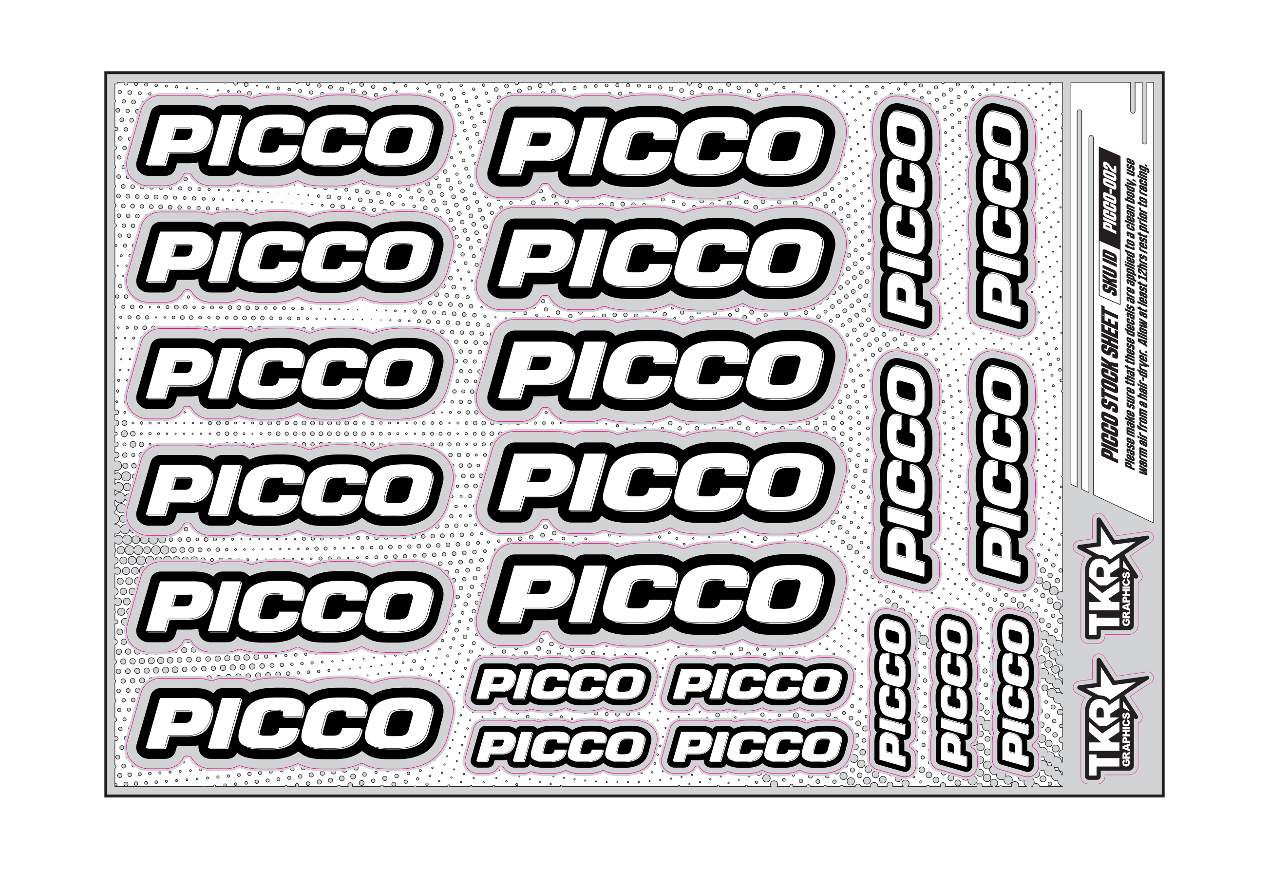 PICCO A5 STOCK SHEET