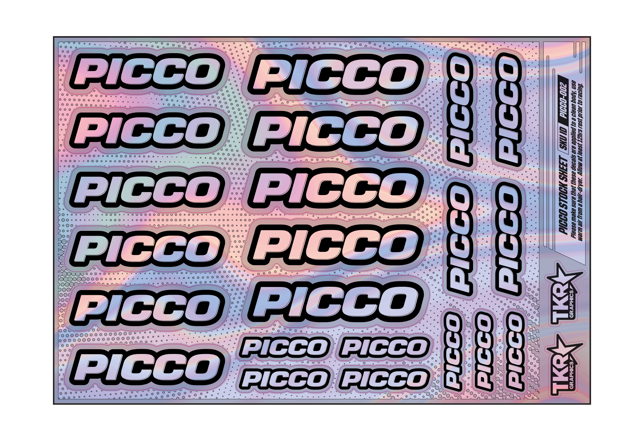 HOLOGRAPHIC PICCO A5 STOCK SHEET