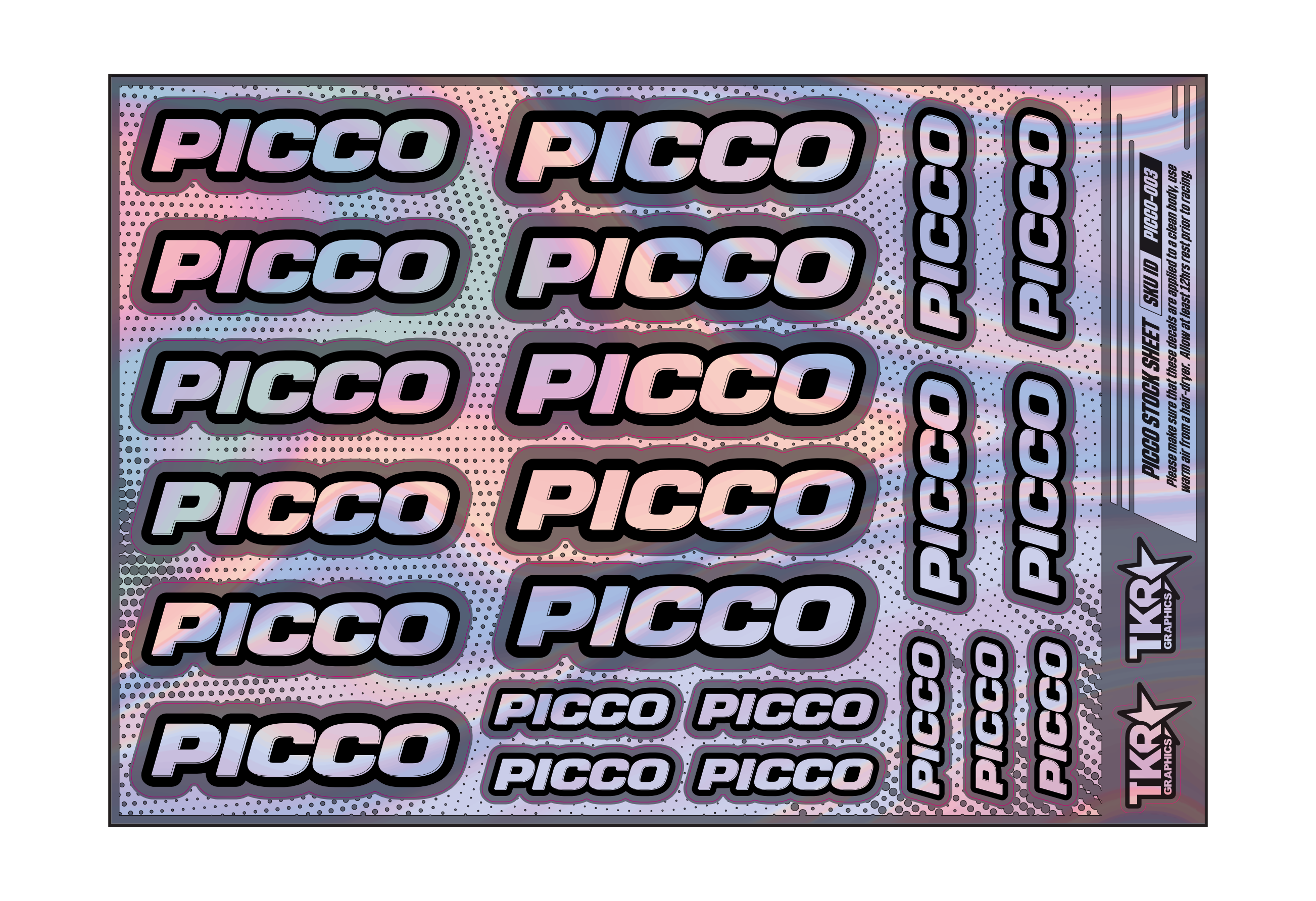 HOLOGRAPHIC PICCO A5 STOCK SHEET