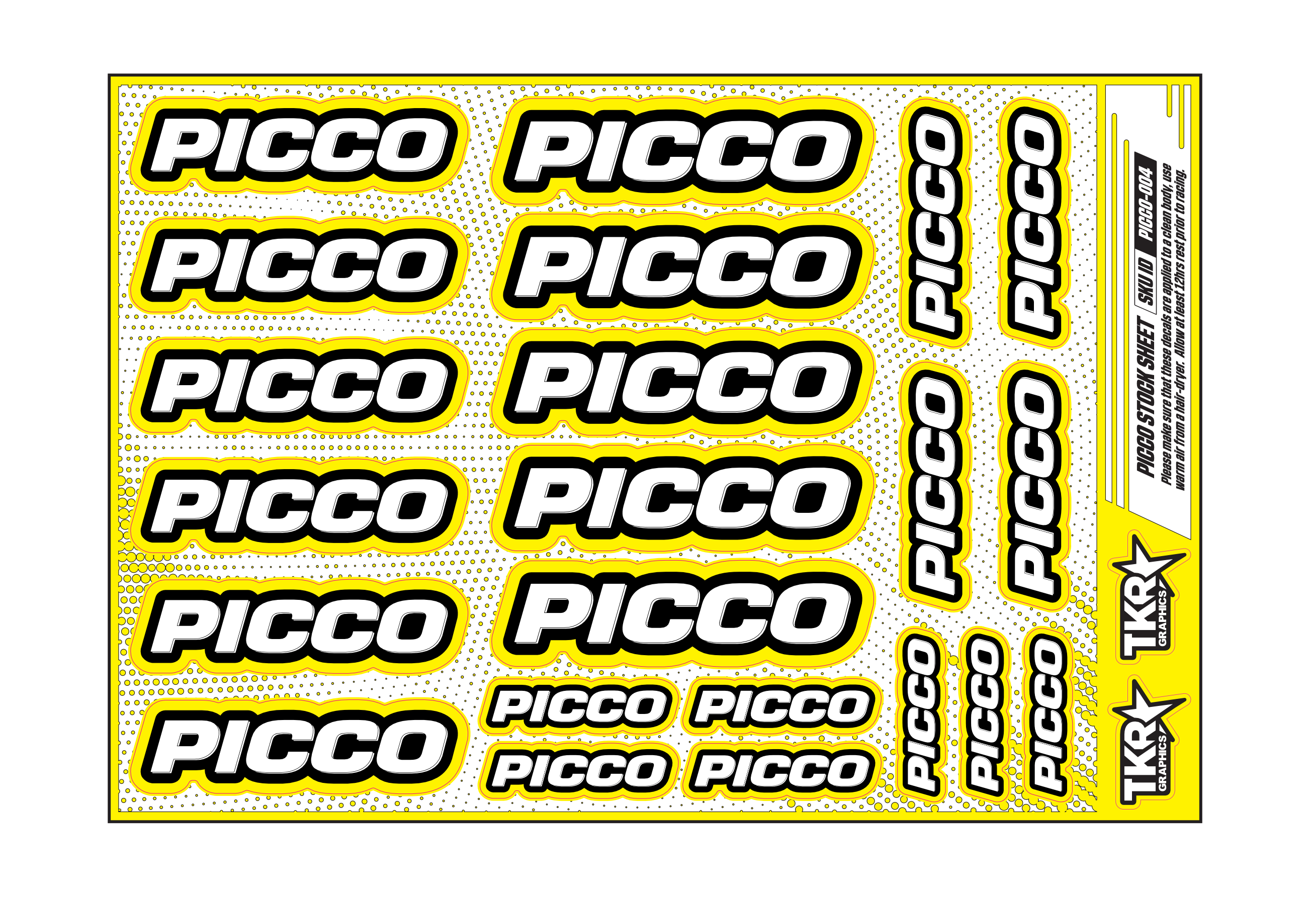 PICCO A5 STOCK SHEET