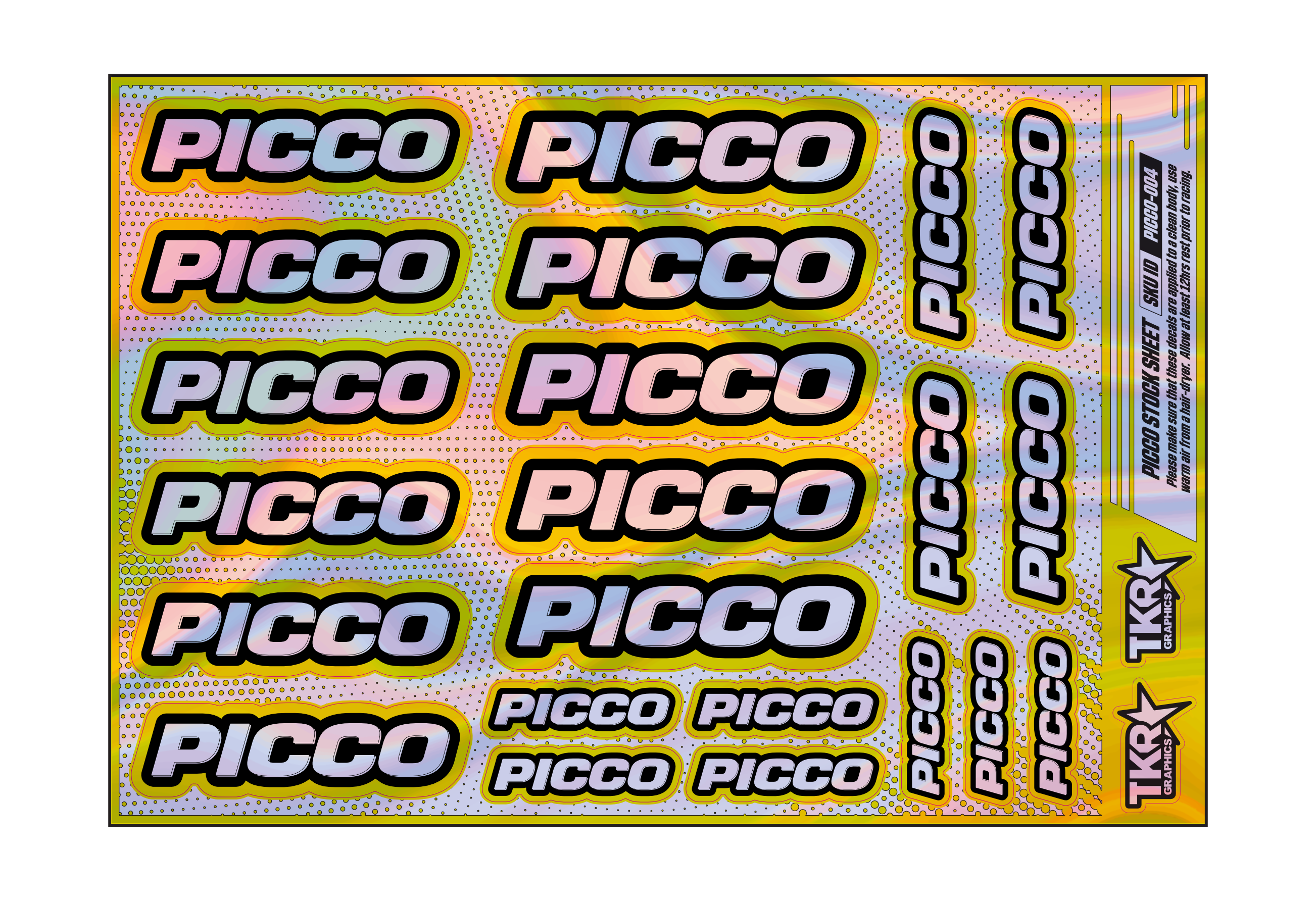 HOLOGRAPHIC PICCO A5 STOCK SHEET