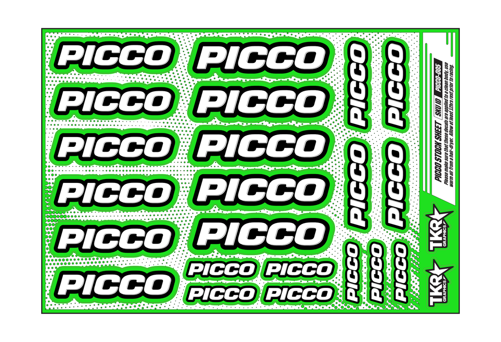 PICCO A5 STOCK SHEET