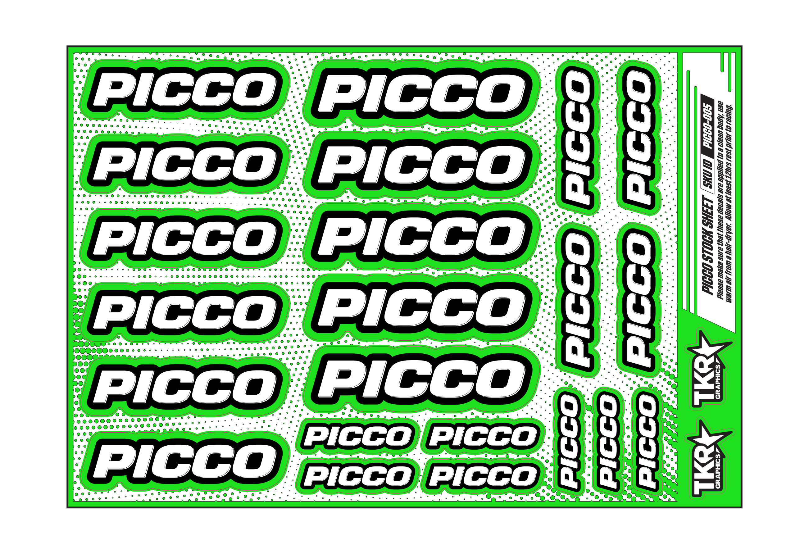 PICCO A5 STOCK SHEET