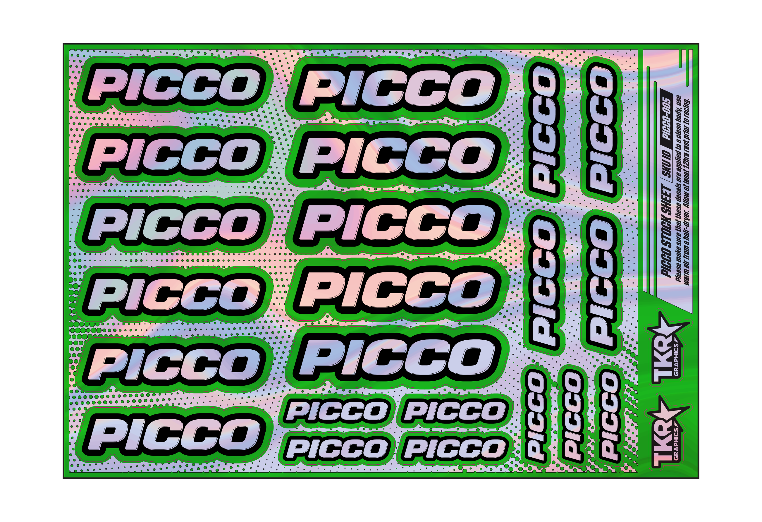 HOLOGRAPHIC PICCO A5 STOCK SHEET