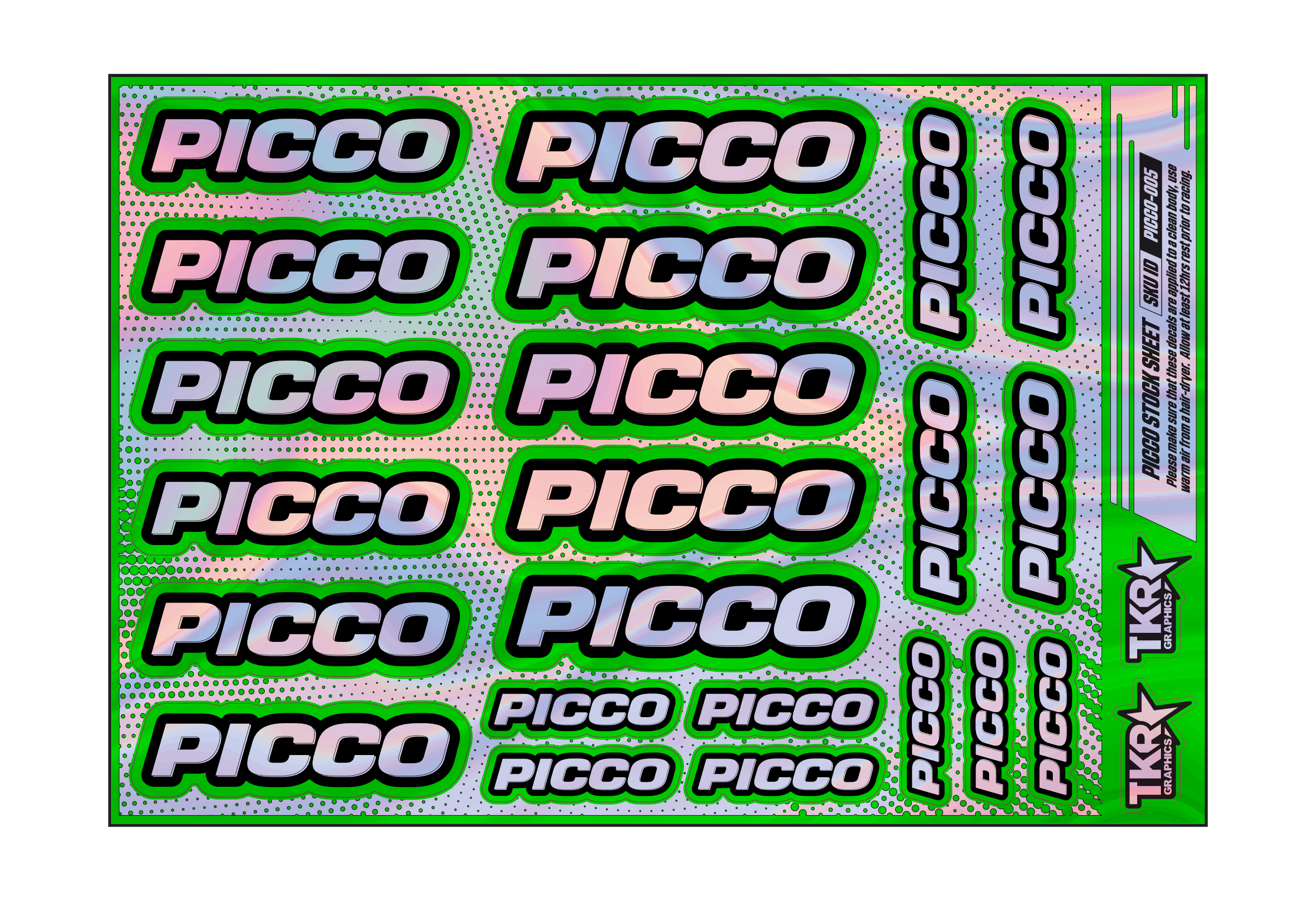 HOLOGRAPHIC PICCO A5 STOCK SHEET