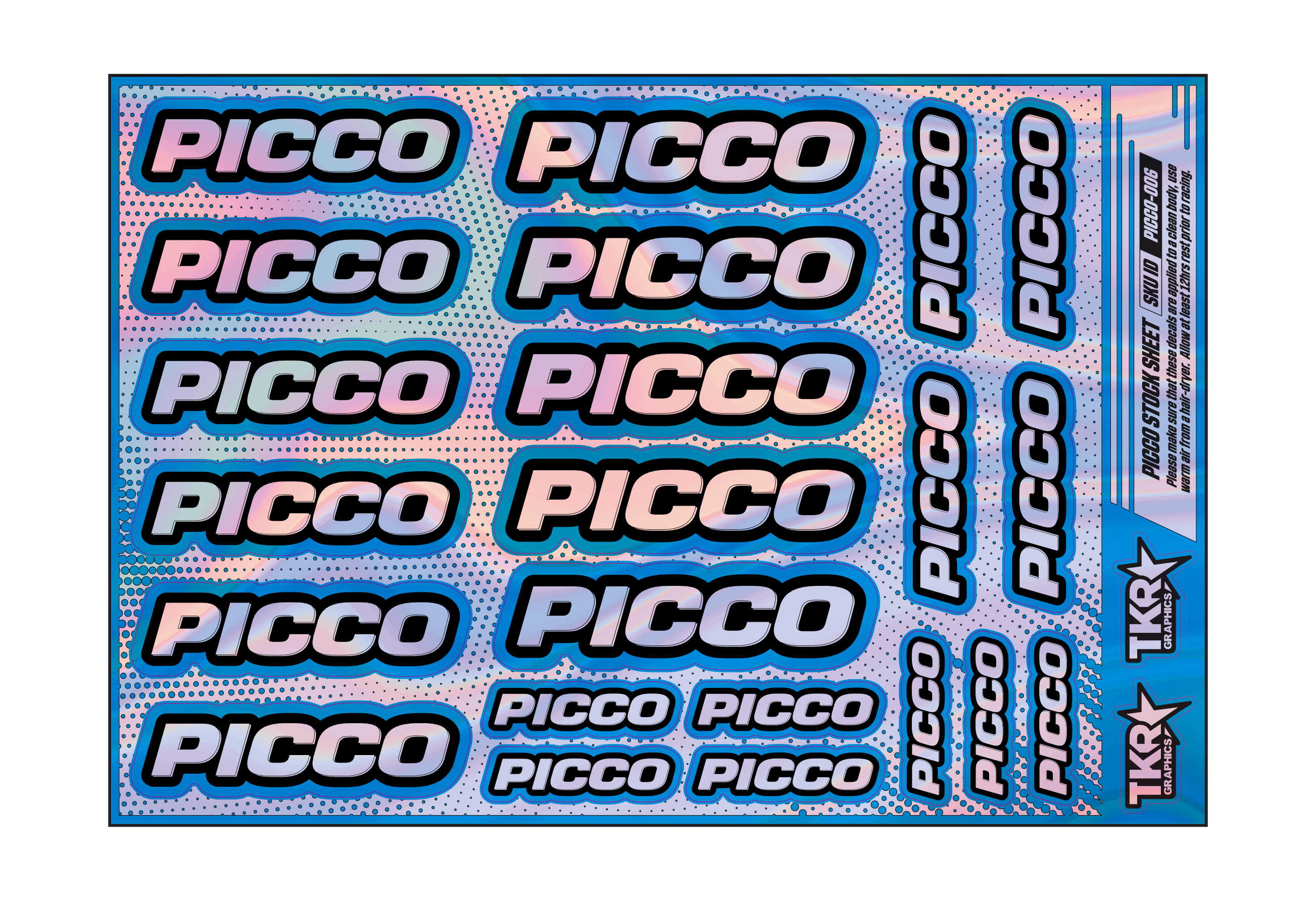 HOLOGRAPHIC PICCO A5 STOCK SHEET