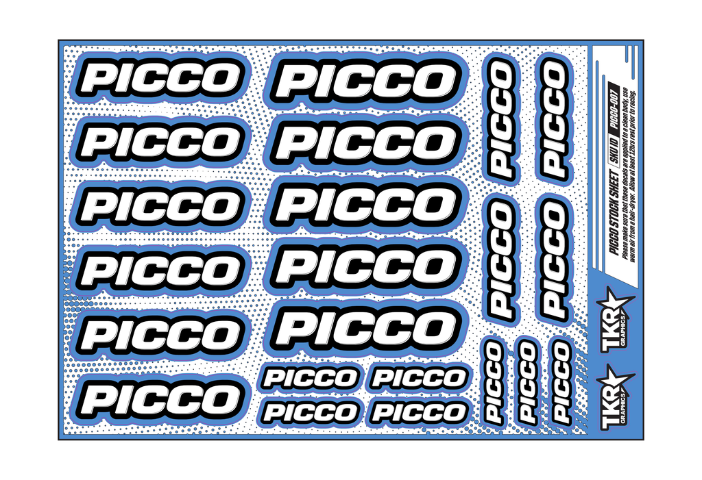 PICCO A5 STOCK SHEET