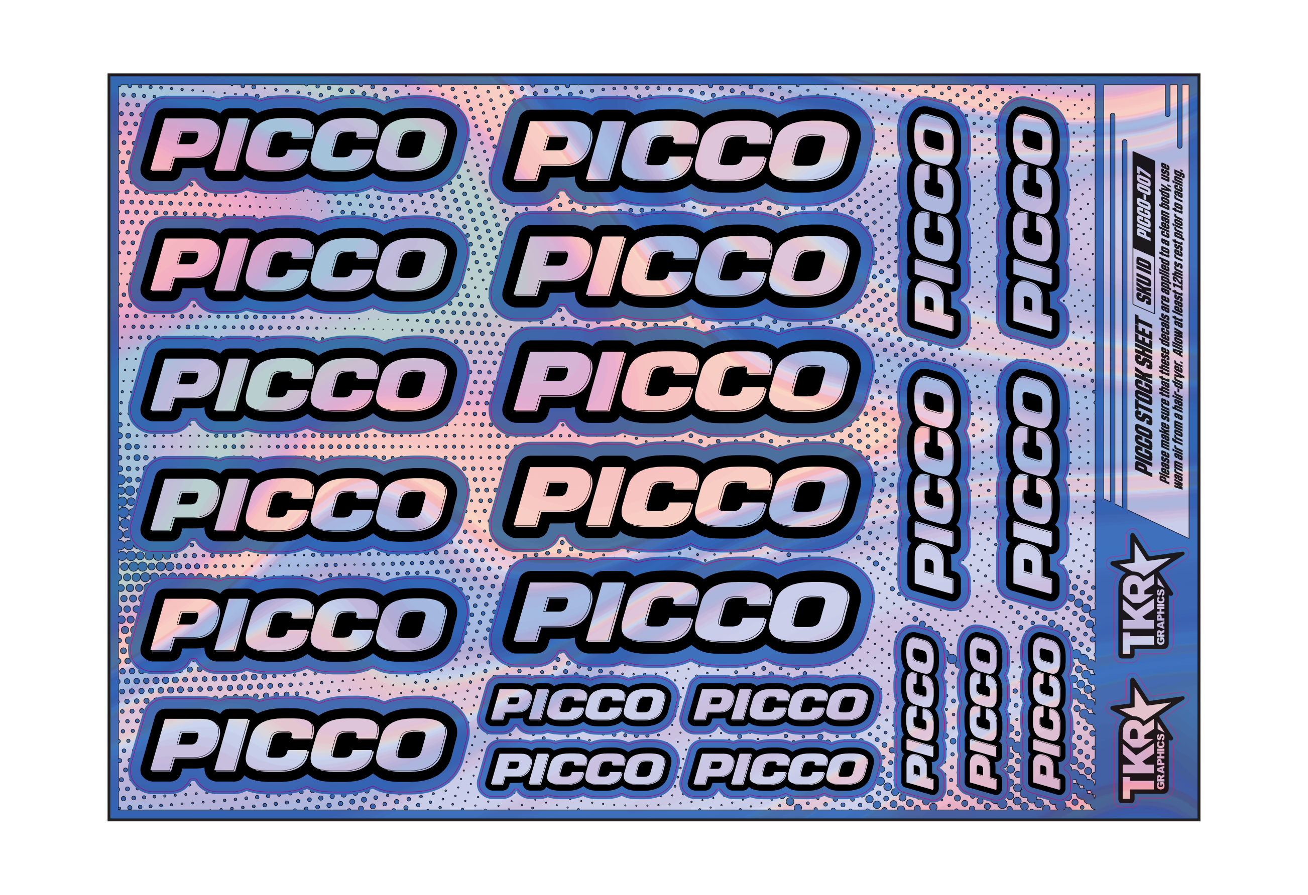 HOLOGRAPHIC PICCO A5 STOCK SHEET