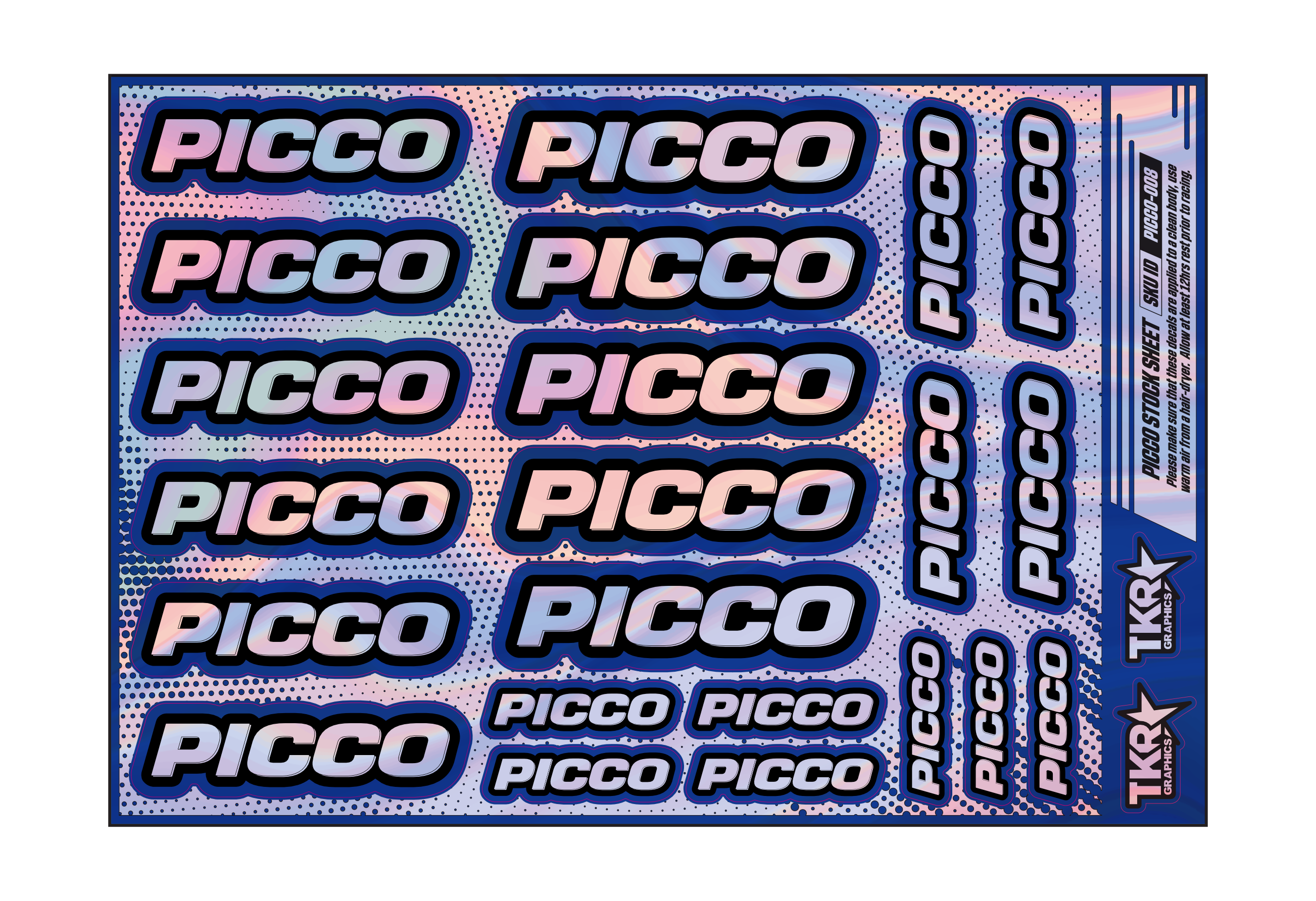 HOLOGRAPHIC PICCO A5 STOCK SHEET