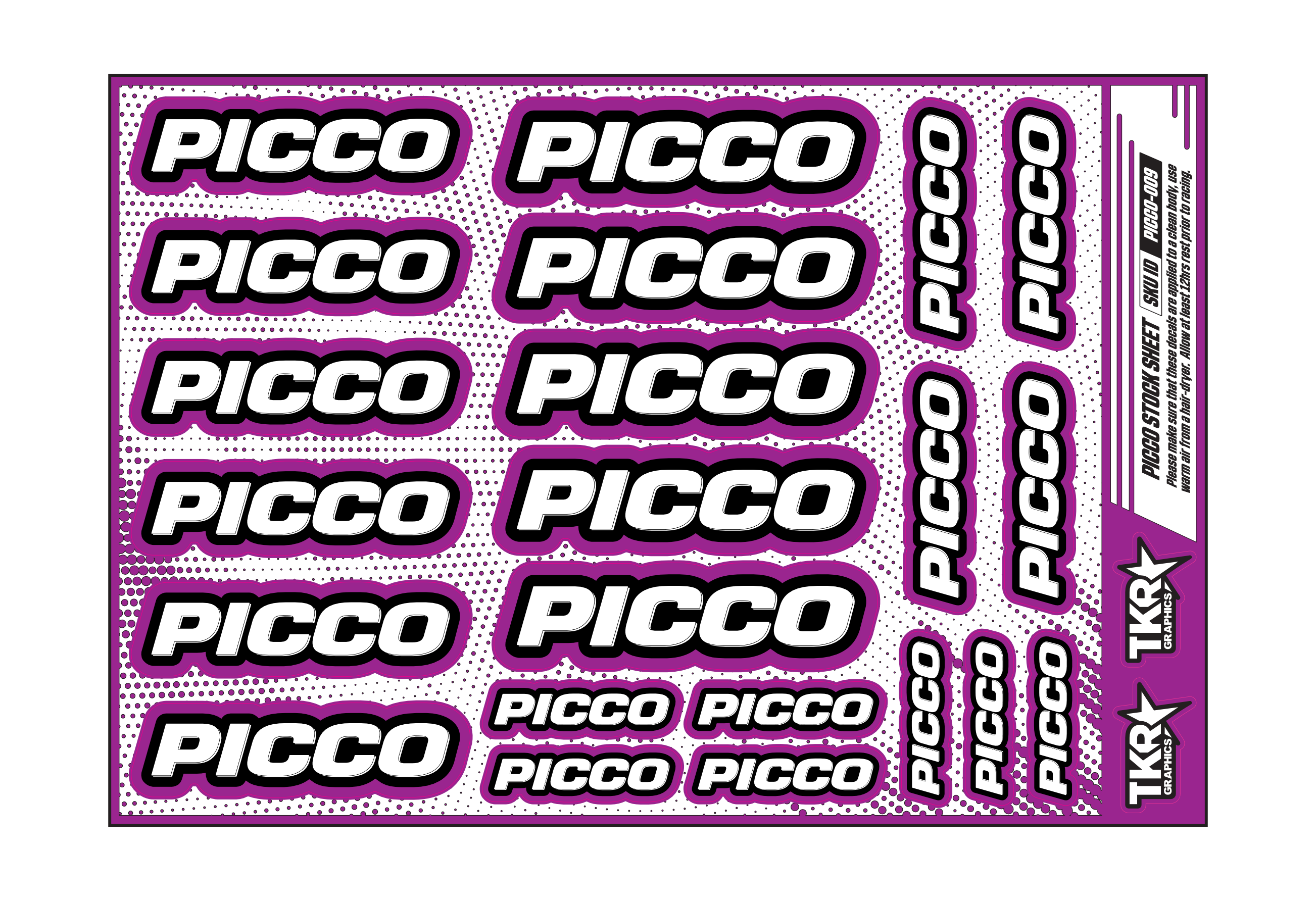 PICCO A5 STOCK SHEET