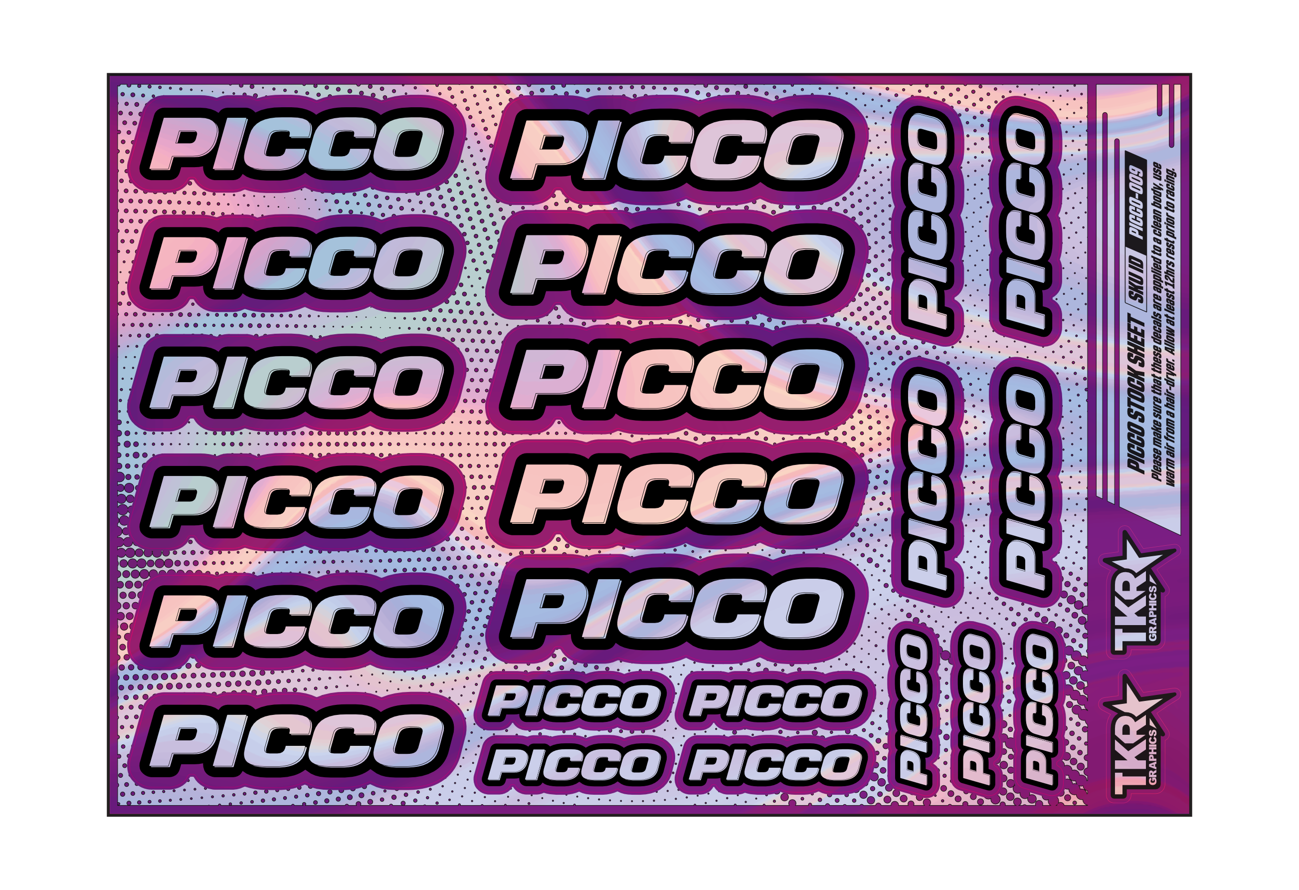 HOLOGRAPHIC PICCO A5 STOCK SHEET
