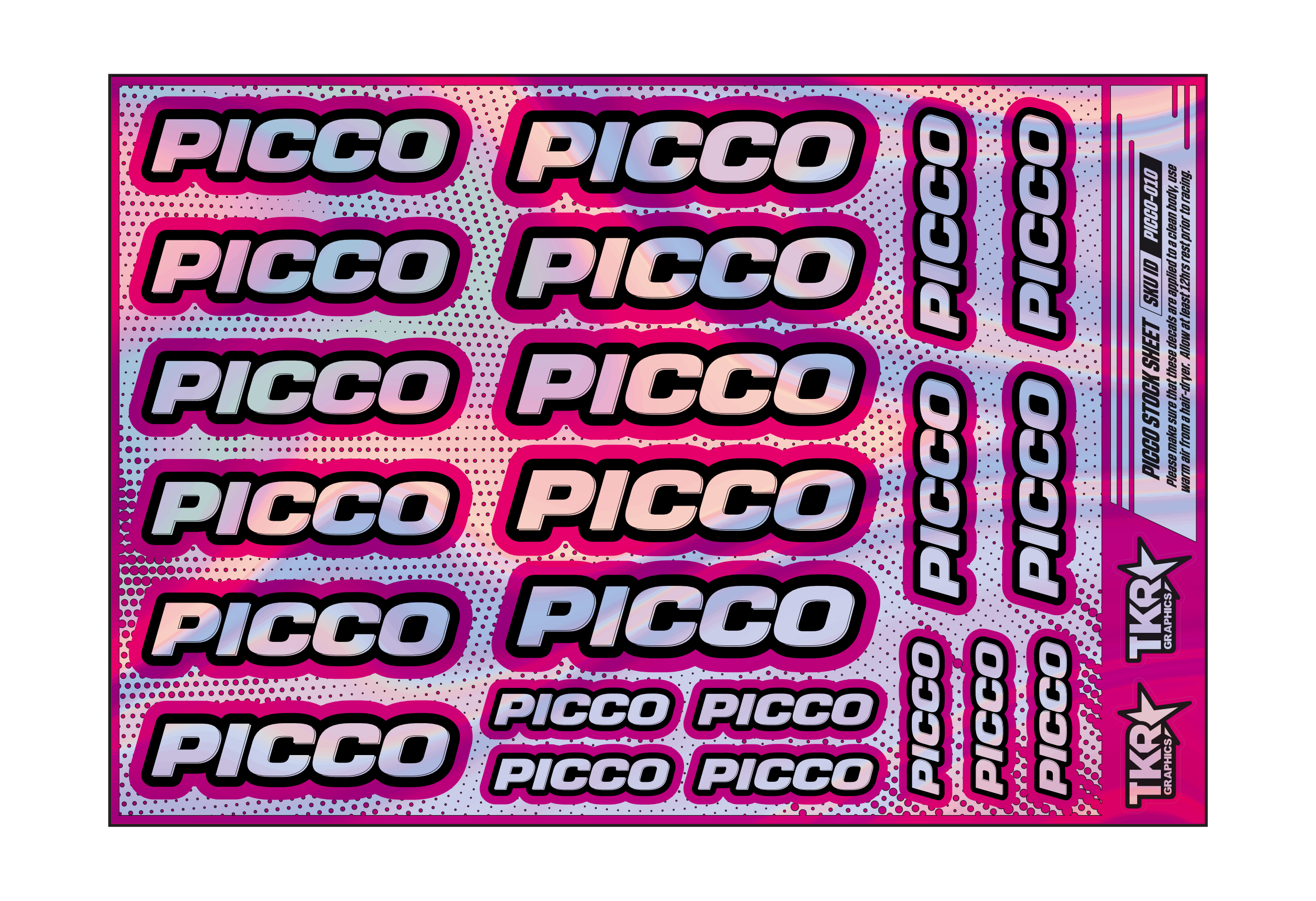 HOLOGRAPHIC PICCO A5 STOCK SHEET