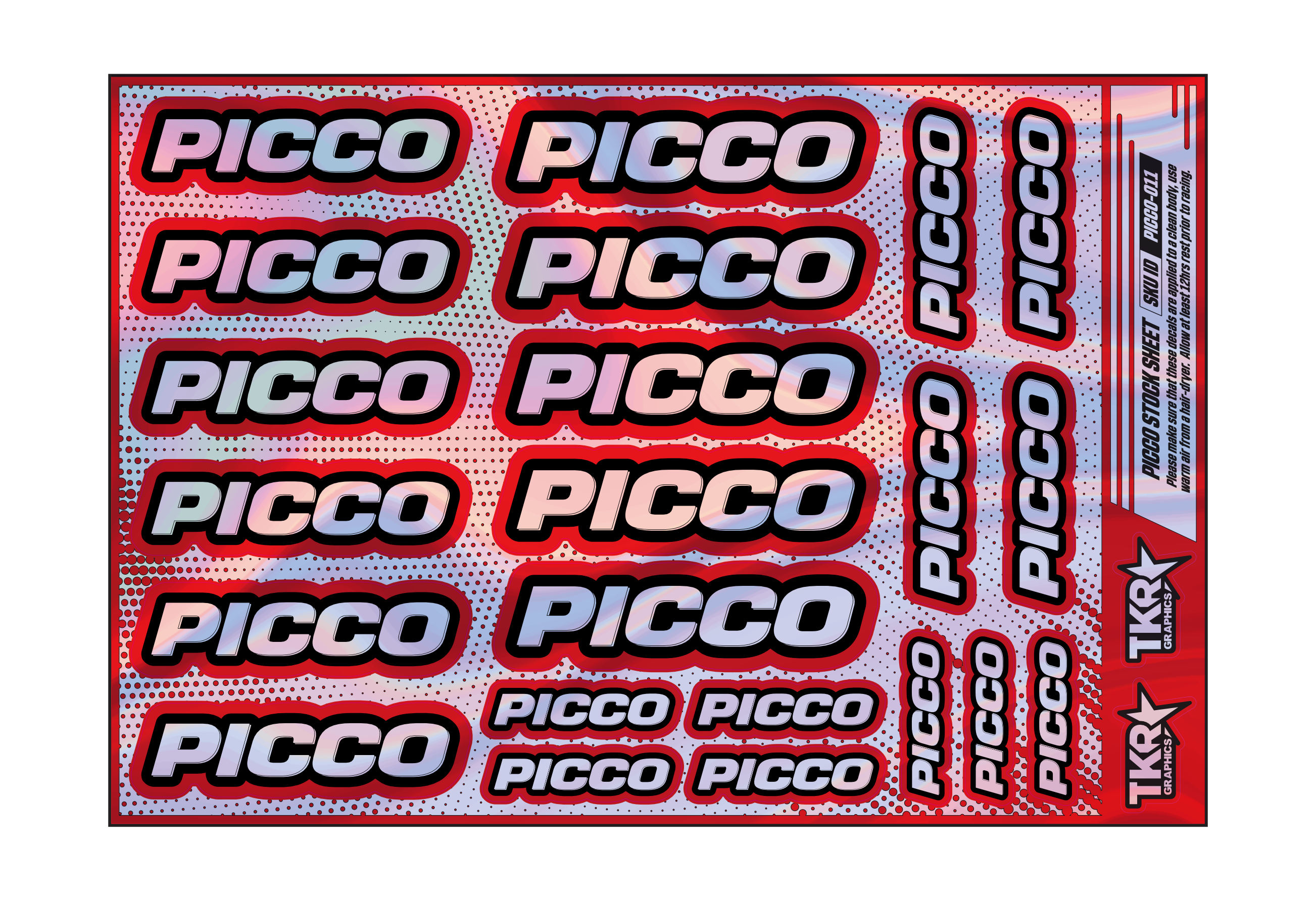 HOLOGRAPHIC PICCO A5 STOCK SHEET