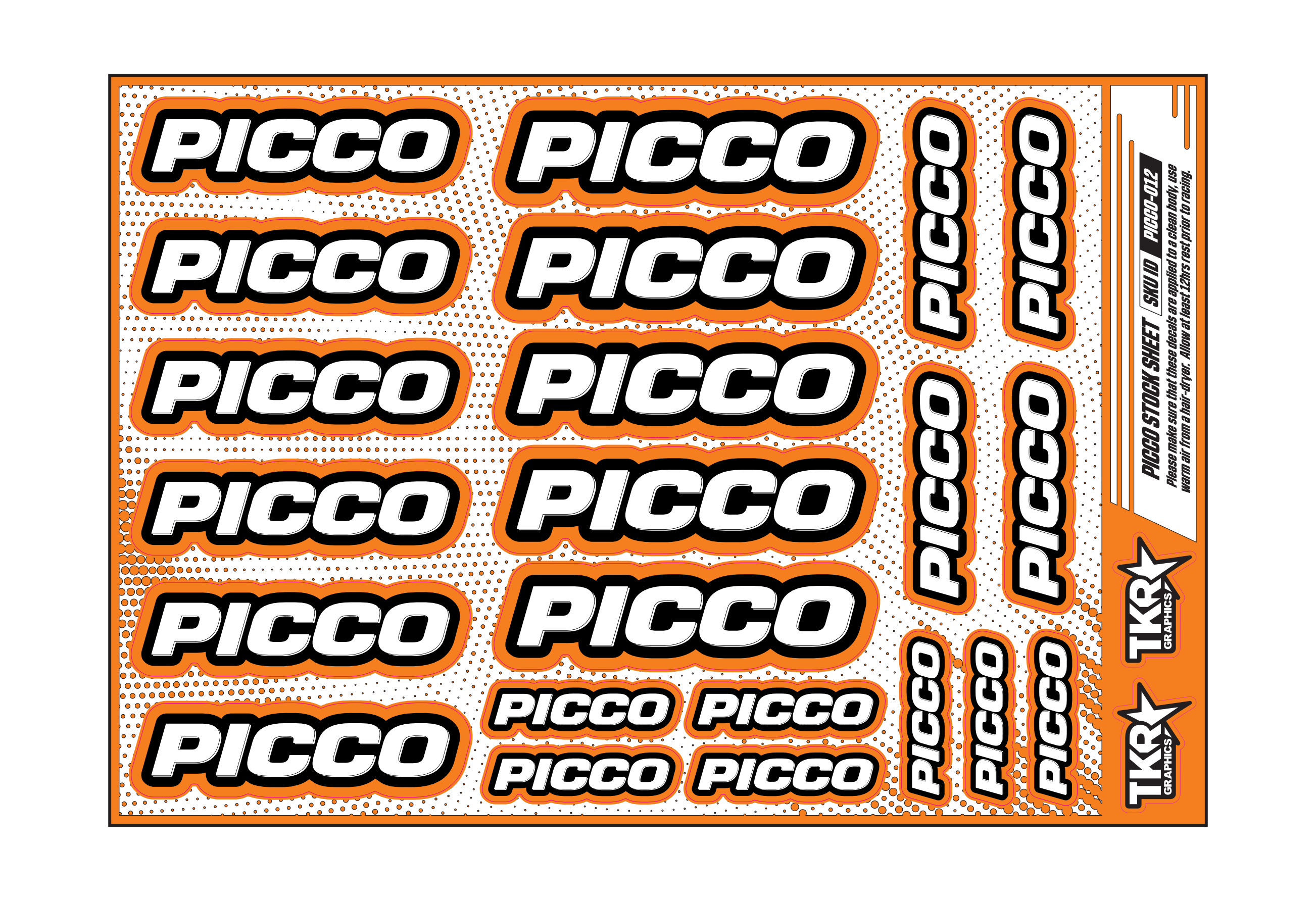 PICCO A5 STOCK SHEET