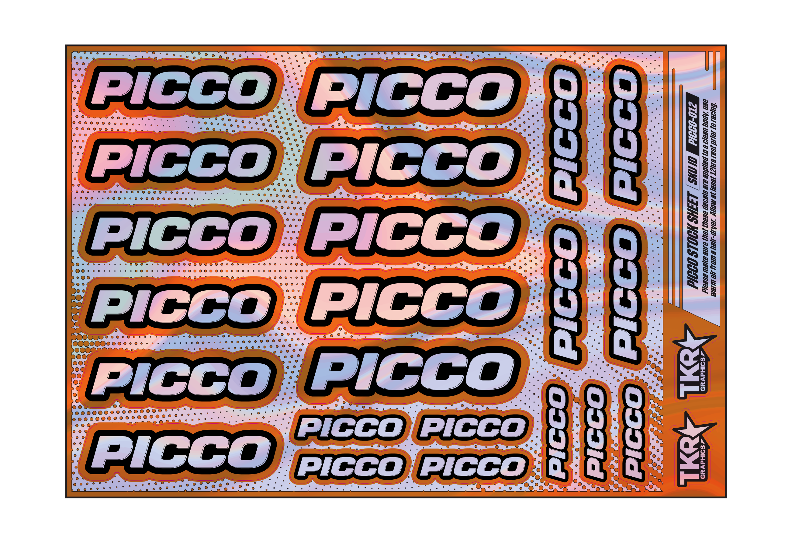 HOLOGRAPHIC PICCO A5 STOCK SHEET
