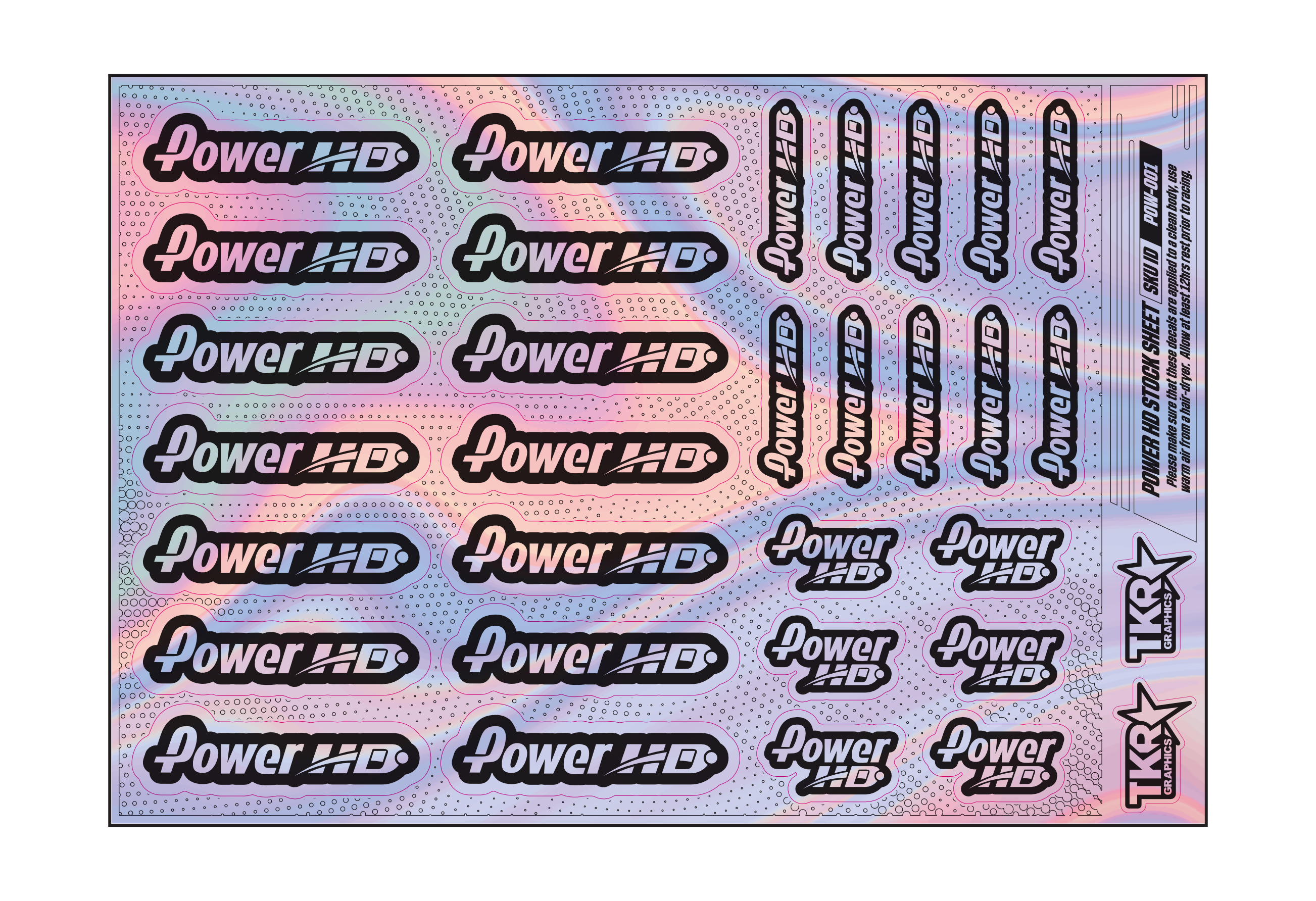 HOLOGRAPHIC POWER HD A5 STOCK SHEET
