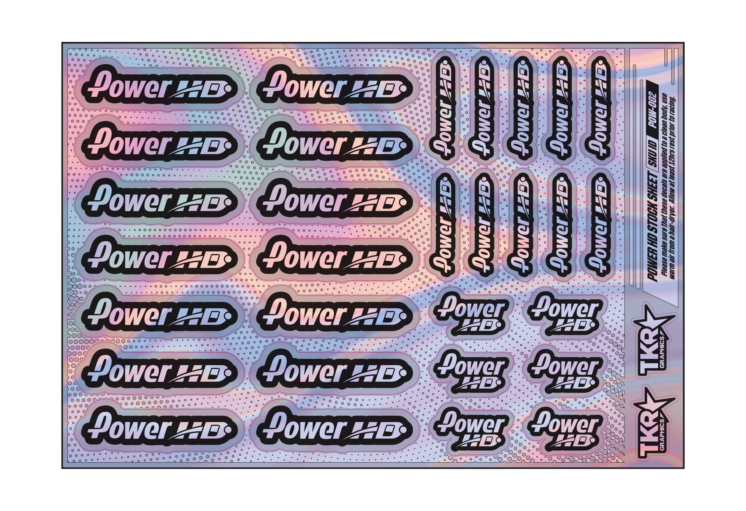 HOLOGRAPHIC POWER HD A5 STOCK SHEET