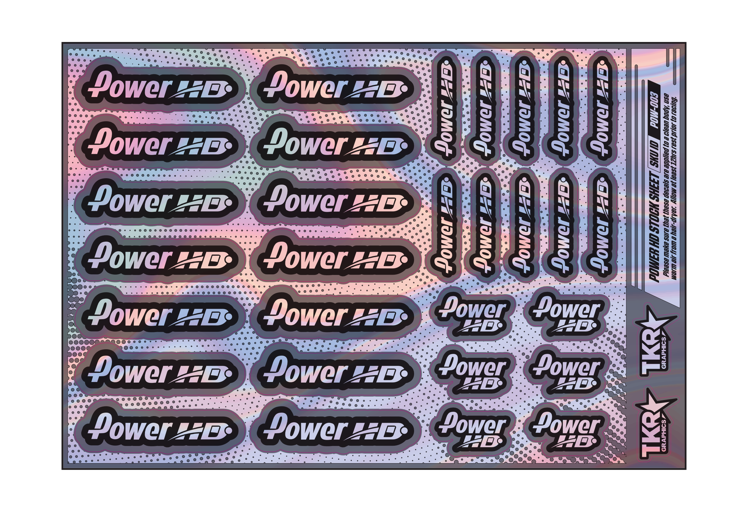 HOLOGRAPHIC POWER HD A5 STOCK SHEET