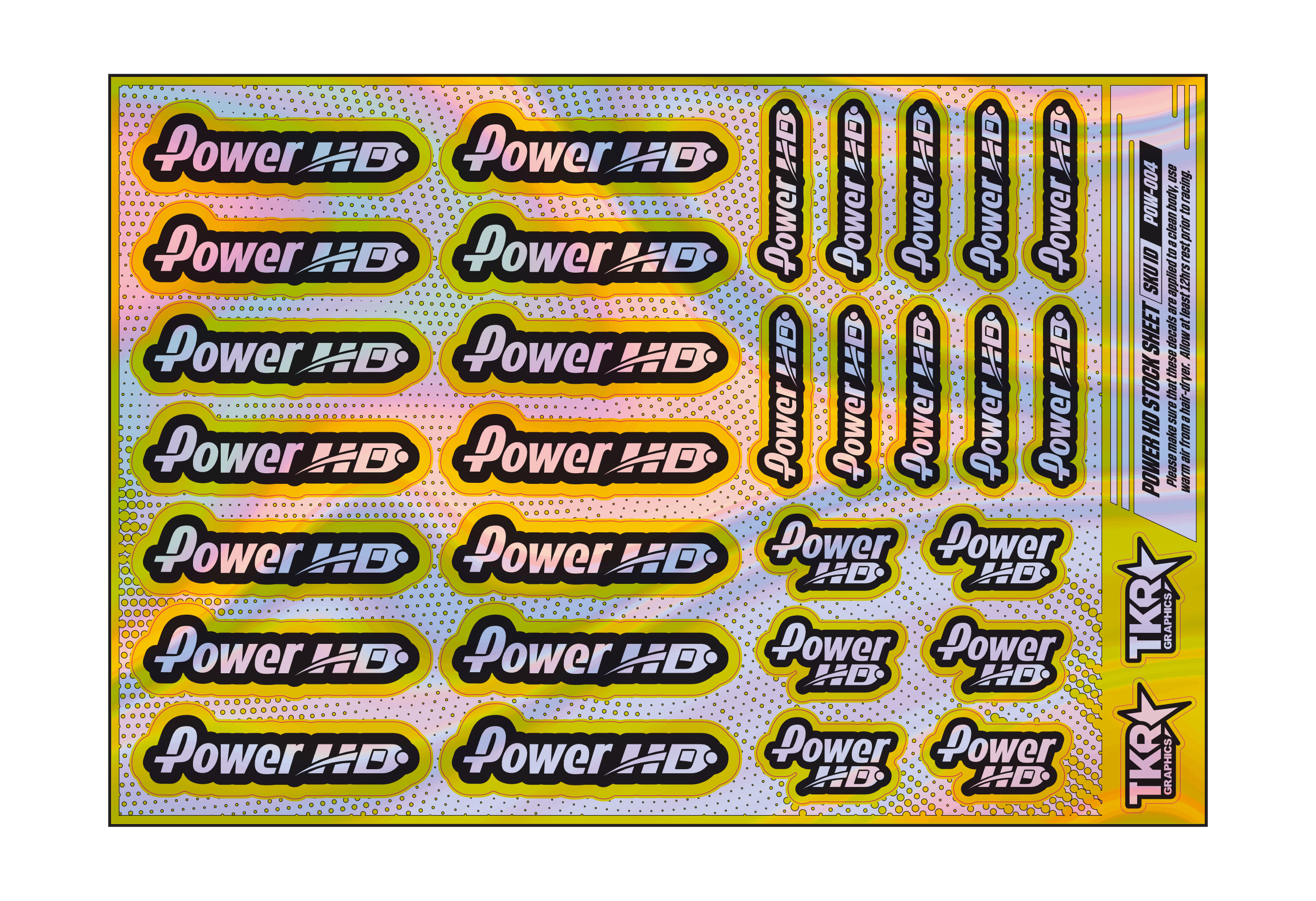 HOLOGRAPHIC POWER HD A5 STOCK SHEET