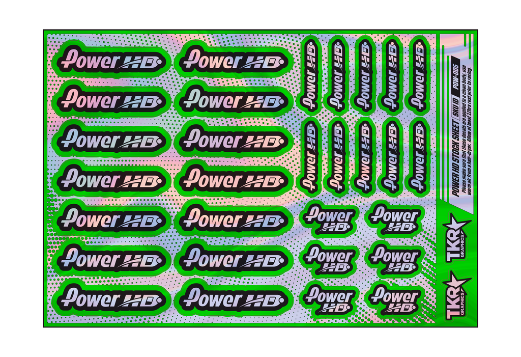 HOLOGRAPHIC POWER HD A5 STOCK SHEET